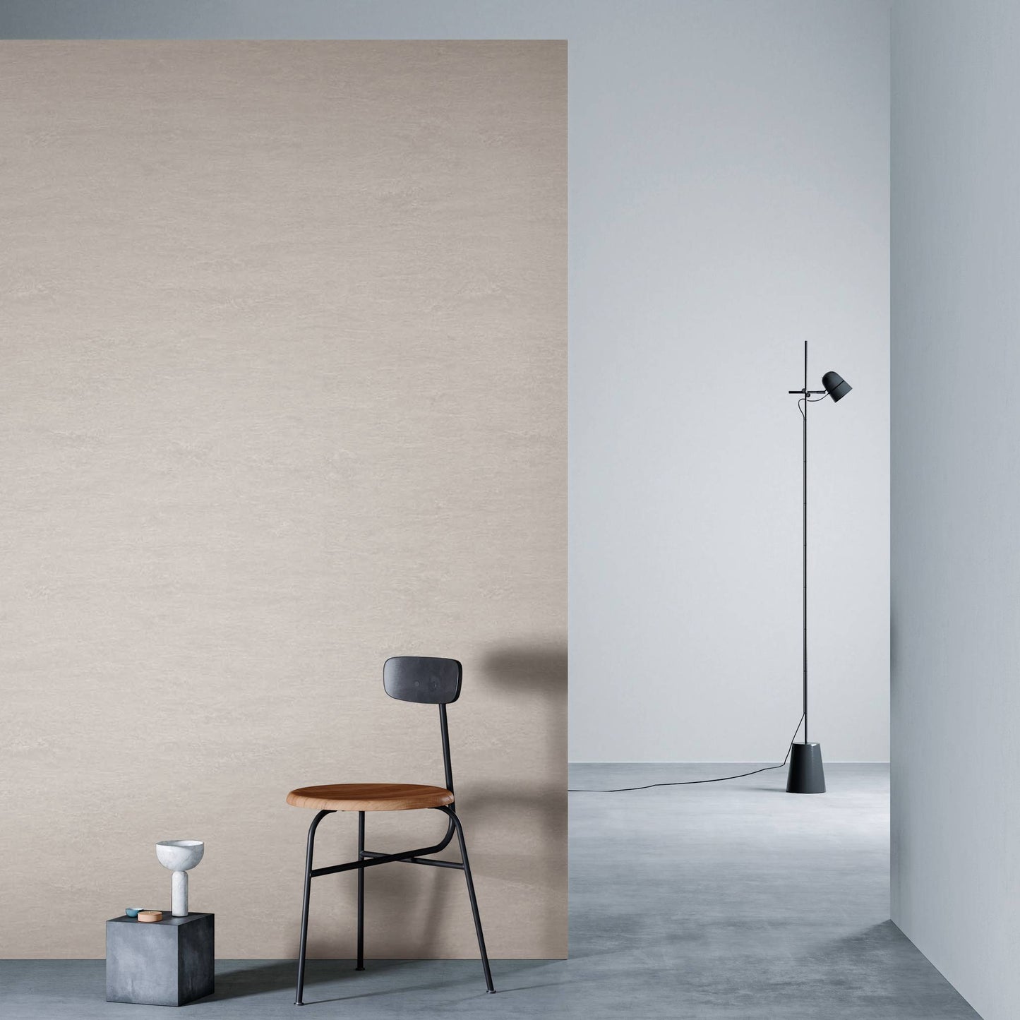 3M DI-NOC Earth/Stone Abrasion Resistant AE-1632AR architectural film installed in room scene
