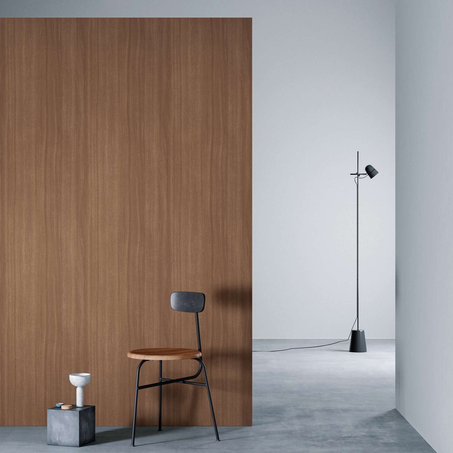 3M DI-NOC Fine Wood Abrasion Resistant FW-1122AR architectural film installed in room scene