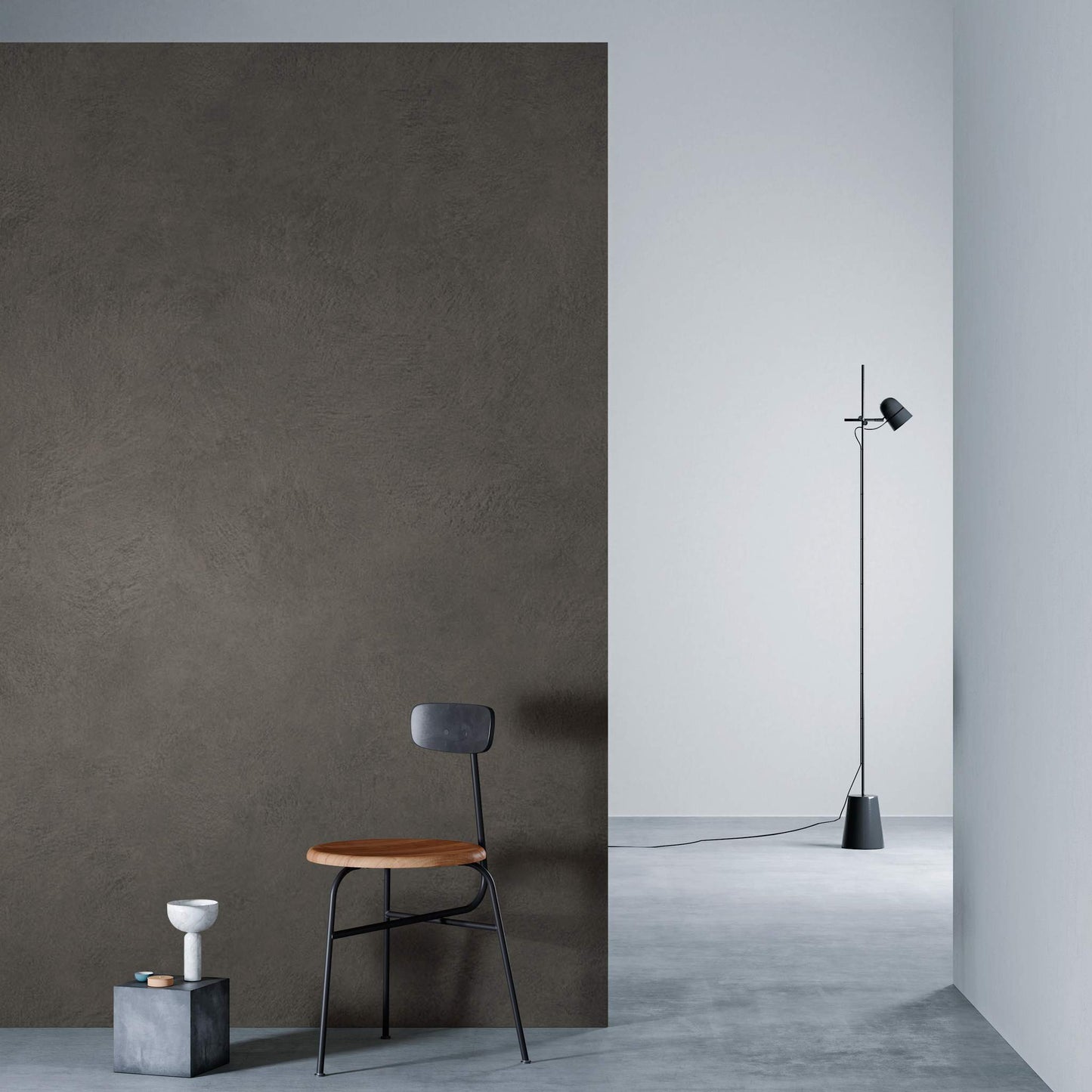 3M DI-NOC Earth/Stone Matte AE-2153MT architectural film installed in room scene