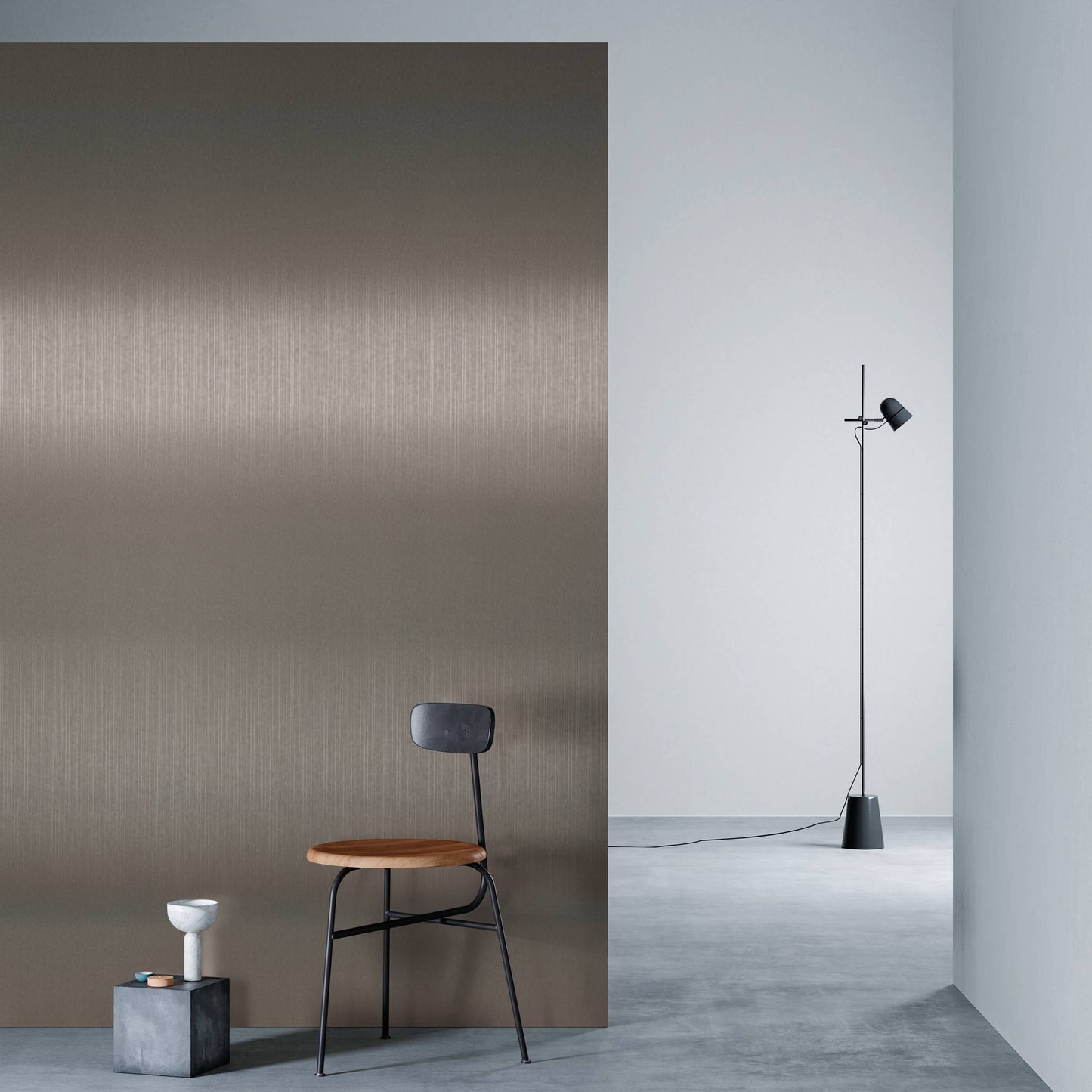 3M DI-NOC Metallic ME-396 architectural film installed in room scene