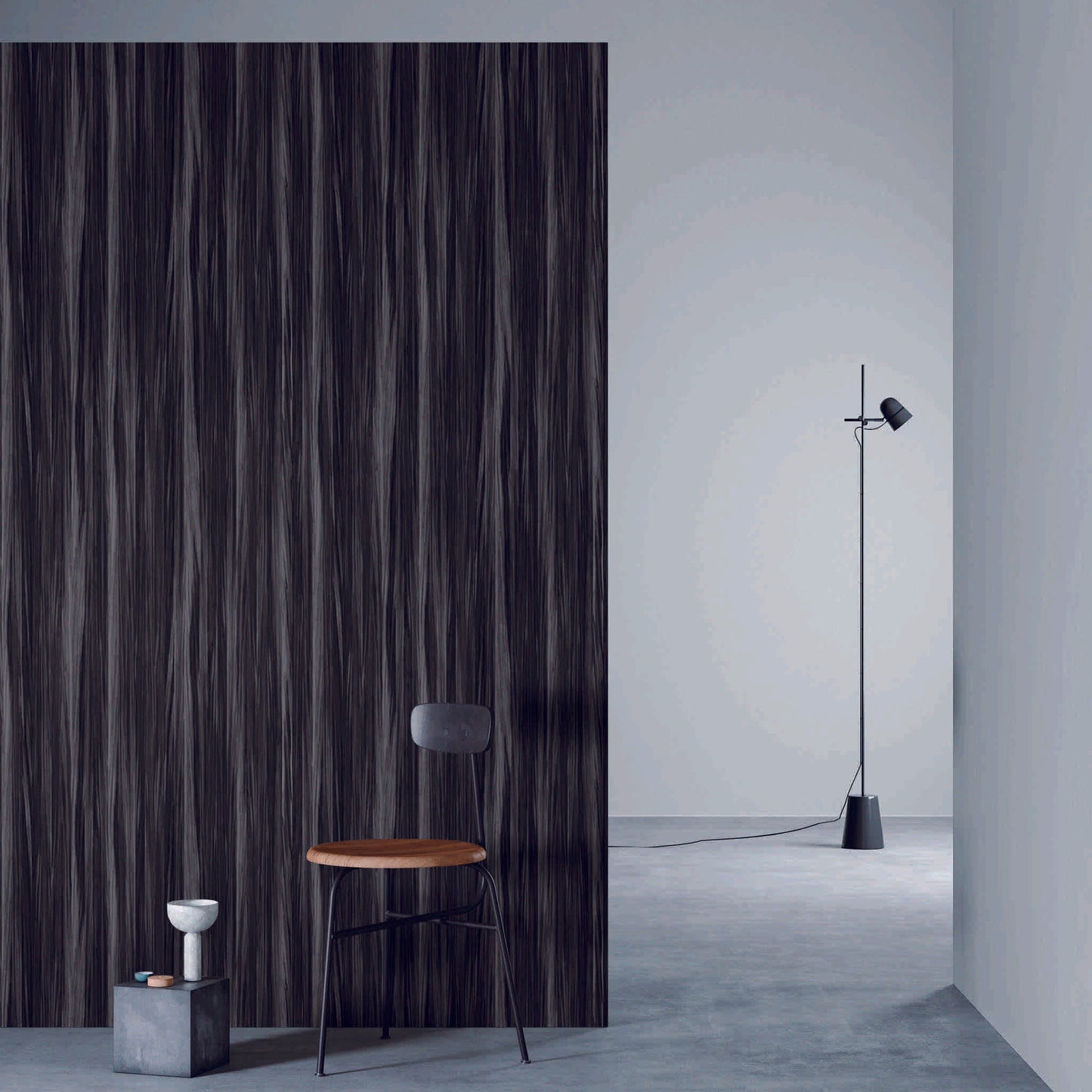 3M DI-NOC Metallic Wood MW-1419 architectural film installed in room scene
