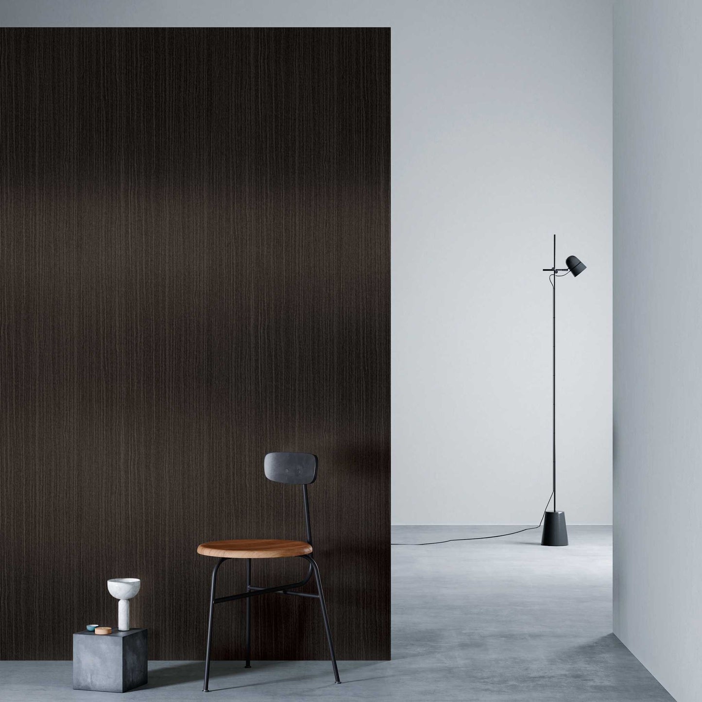 3M DI-NOC Metallic Wood MW-777 architectural film installed in room scene