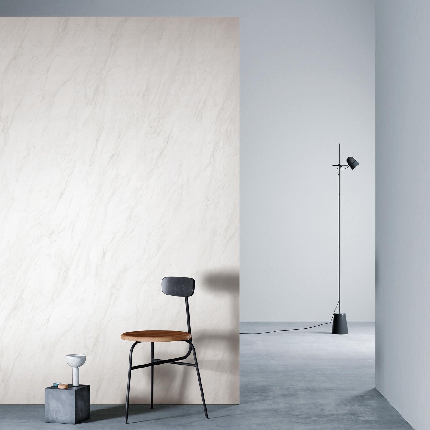 3M DI-NOC Stone ST-1831 architectural film installed in room scene