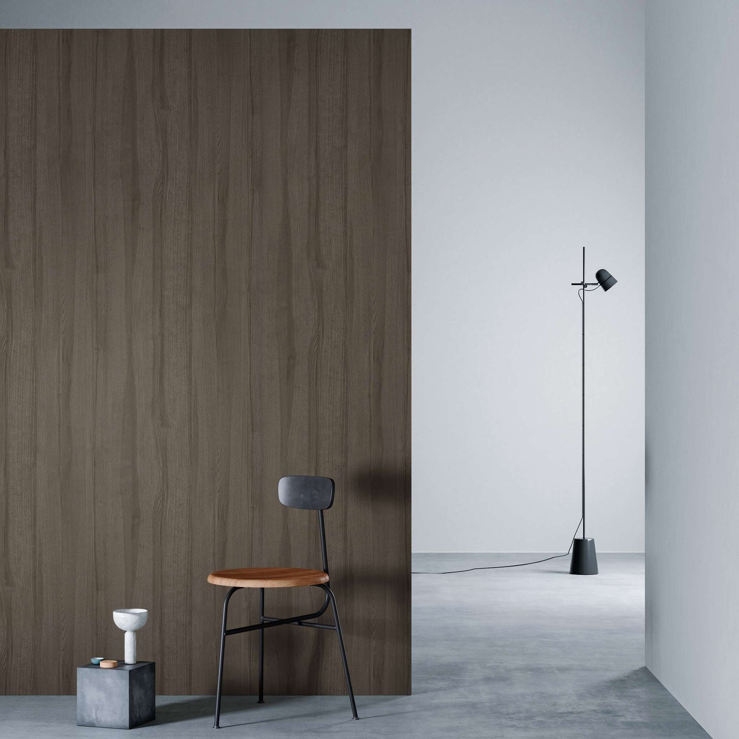 3M DI-NOC Wood Grain WG-2075 architectural film installed in room scene