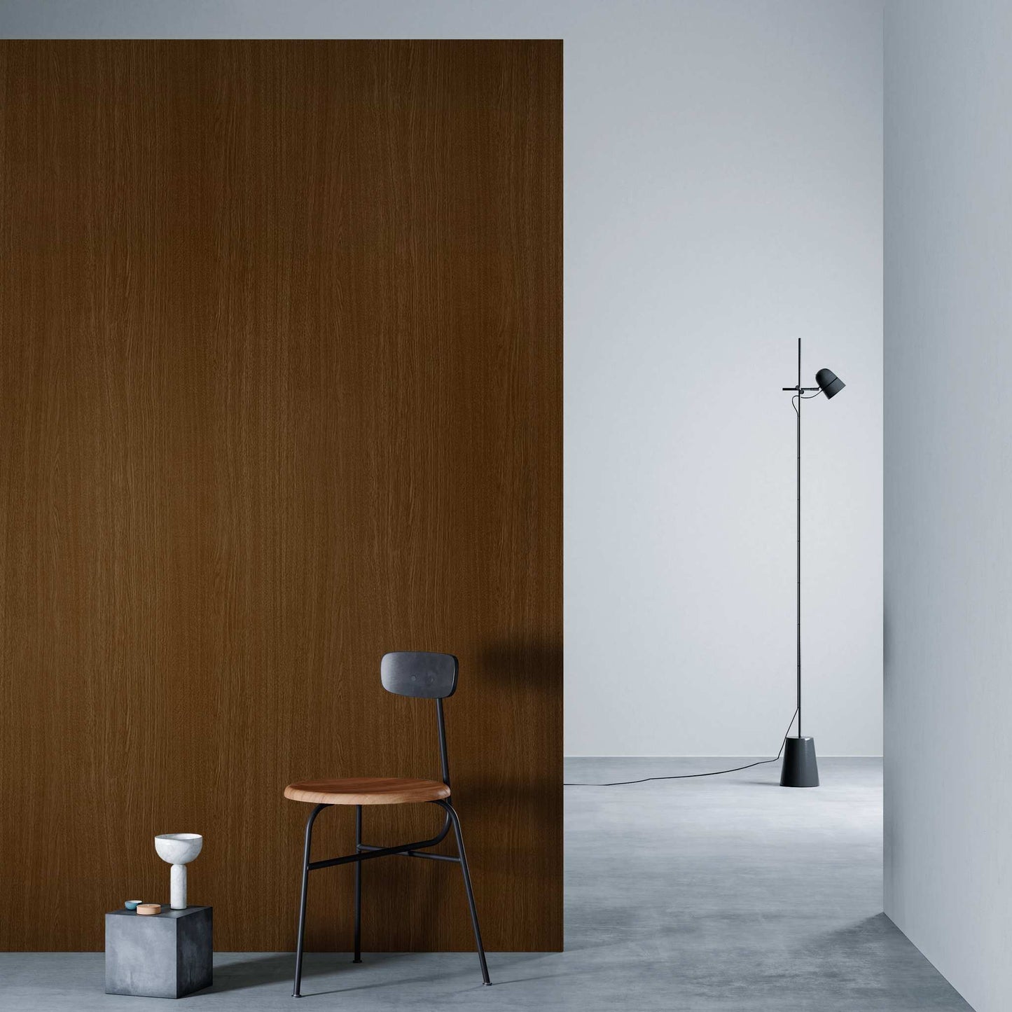 3M DI-NOC Wood Grain WG-695 architectural film installed in room scene
