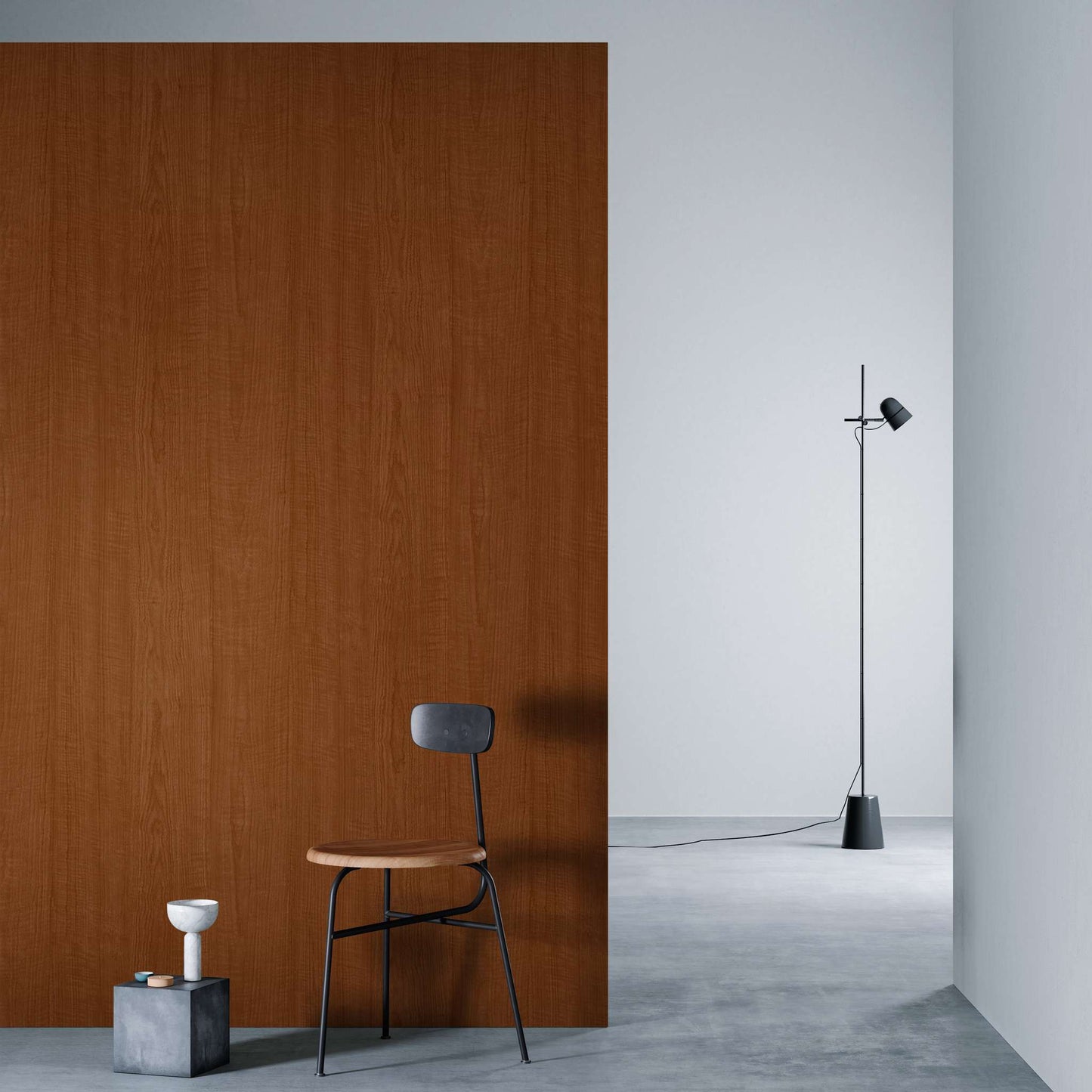 3M DI-NOC Wood Grain WG-7022 architectural film installed in room scene
