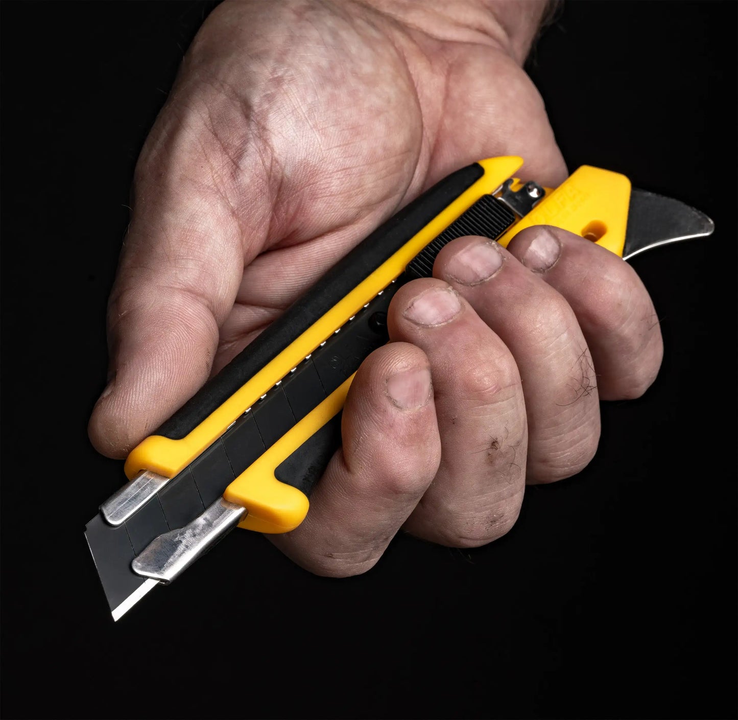 Olfa Fiberglass Utility Knife with Multi-Pick - LA-X vinyl wrap cutting tool - product in use