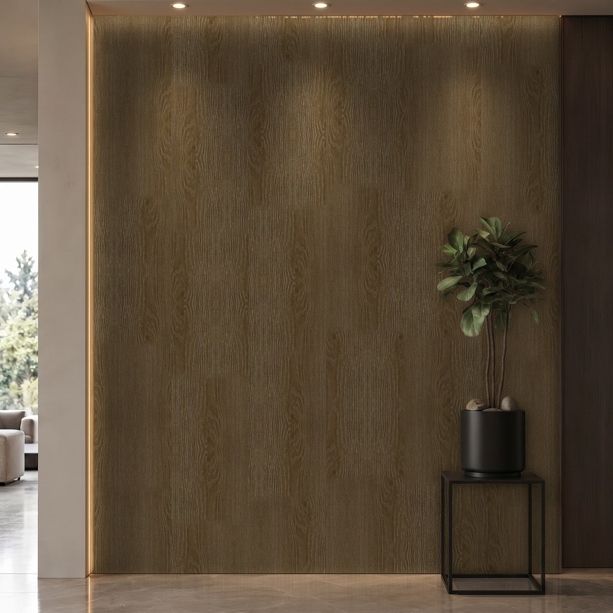 Bodaq LW122 interior film rendered on a feature wall