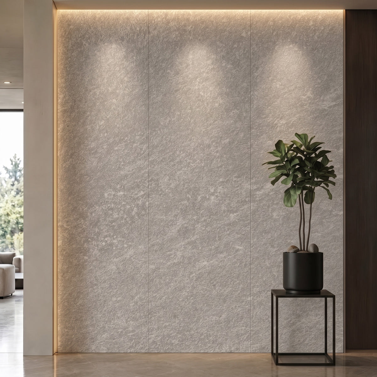 Bodaq NS711 interior film rendered on a feature wall