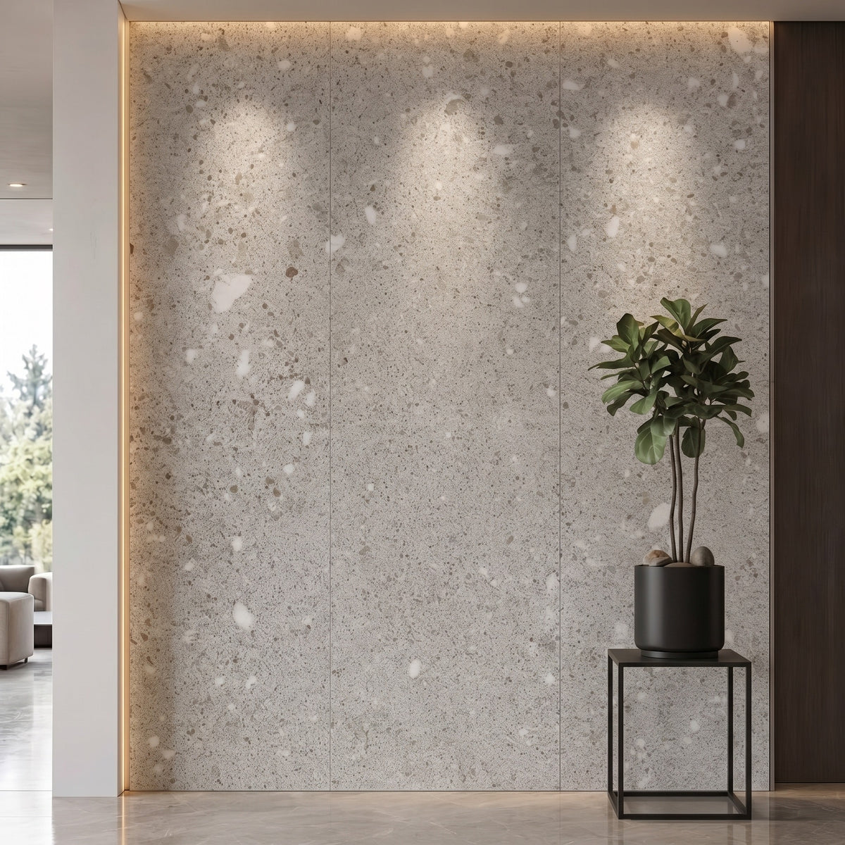 Bodaq NS898 interior film rendered on a feature wall