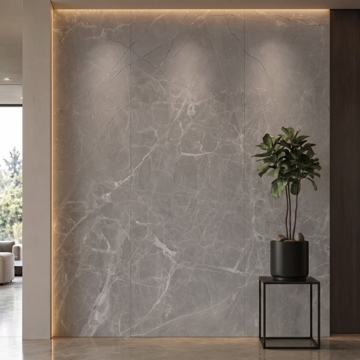 Bodaq PM016 interior film rendered on a feature wall