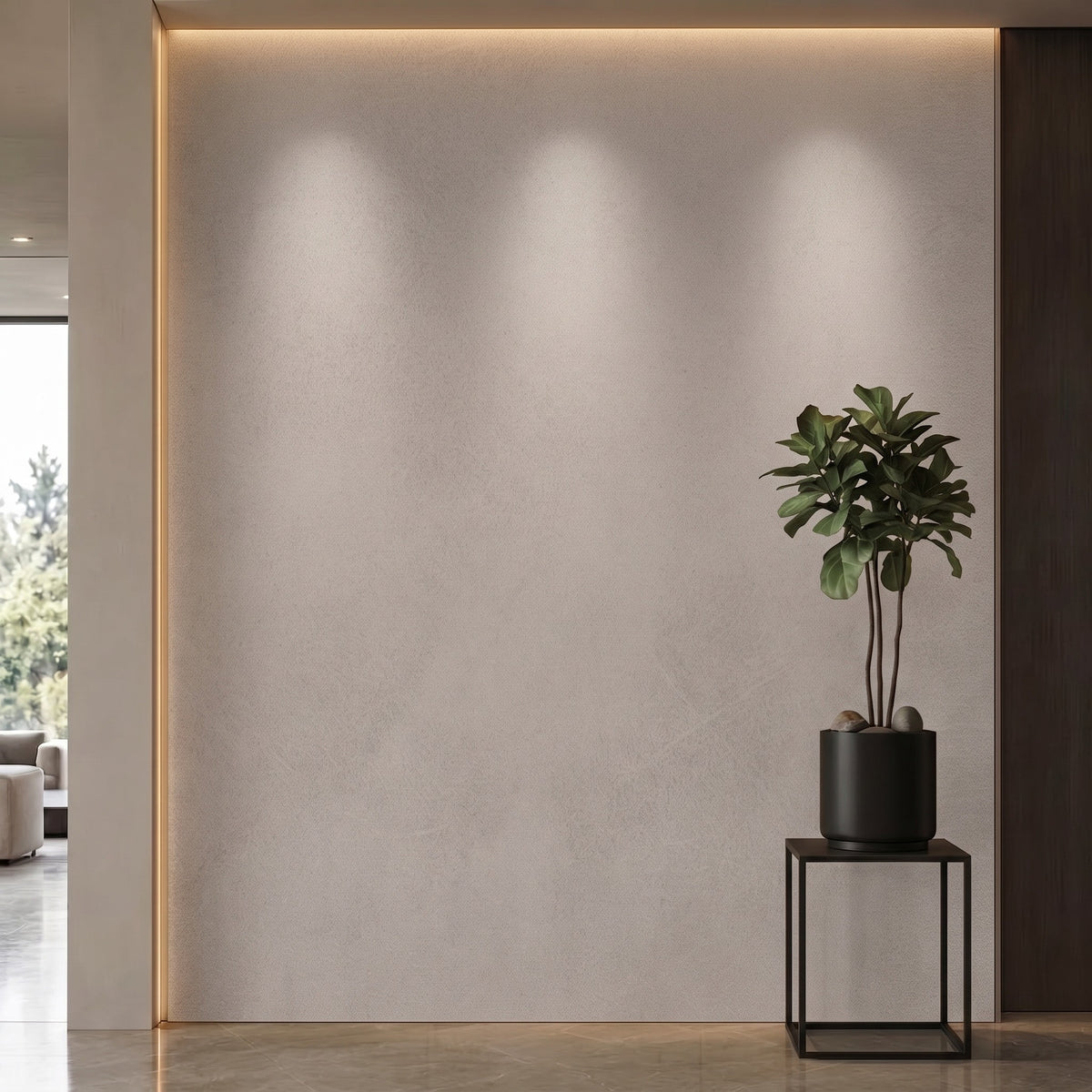 Bodaq PNC53 Stone Blast interior film rendered on a feature wall