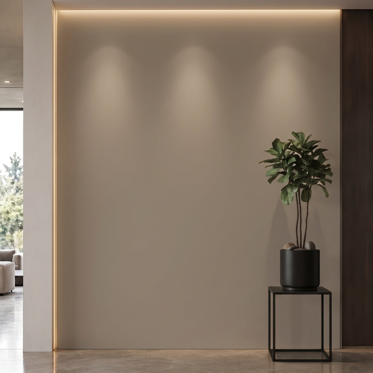 Bodaq S157 interior film rendered on a feature wall