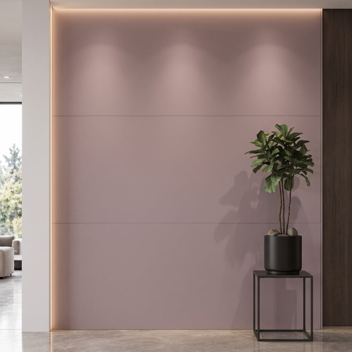 Bodaq S237 interior film rendered on a feature wall