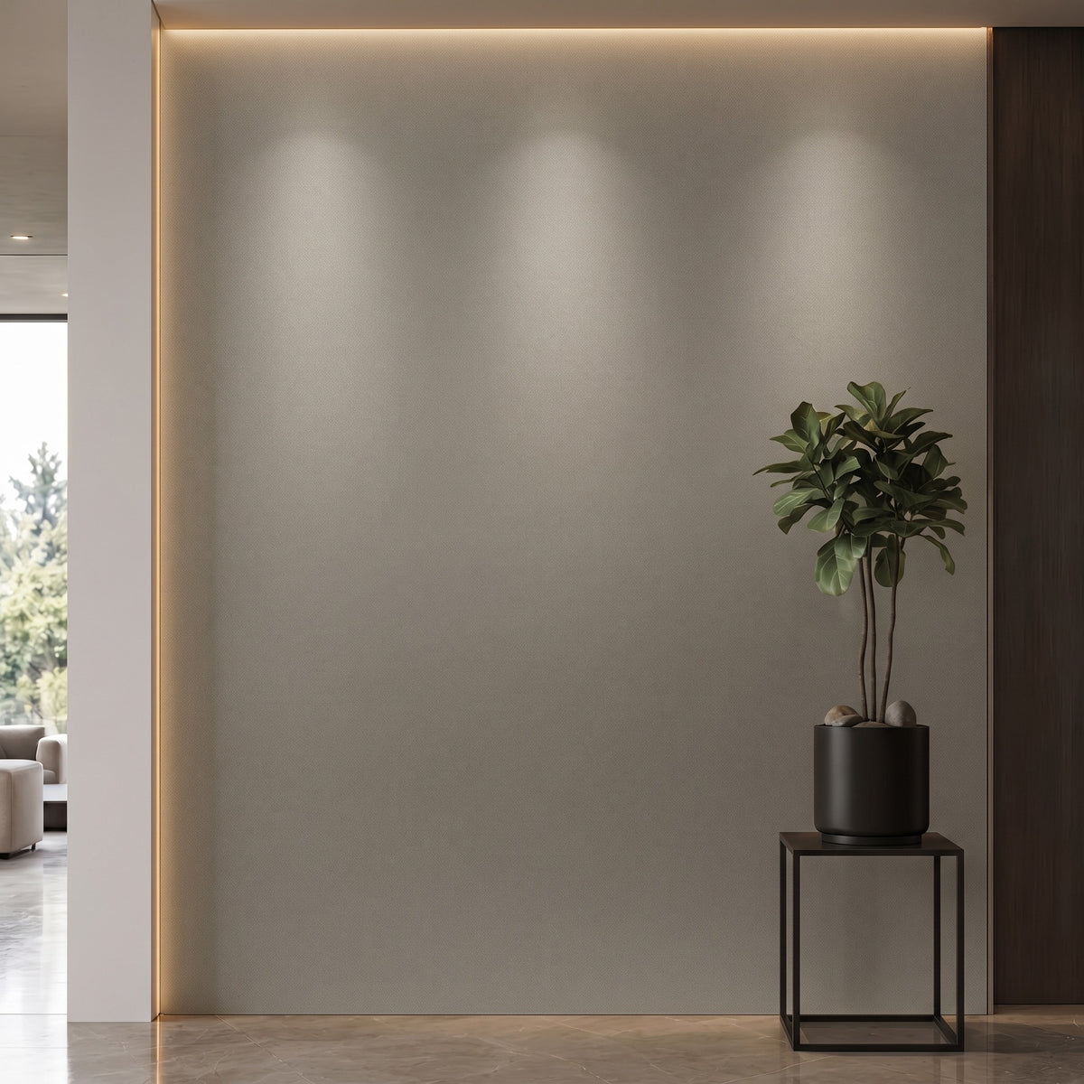 Bodaq VM910 interior film rendered on a feature wall
