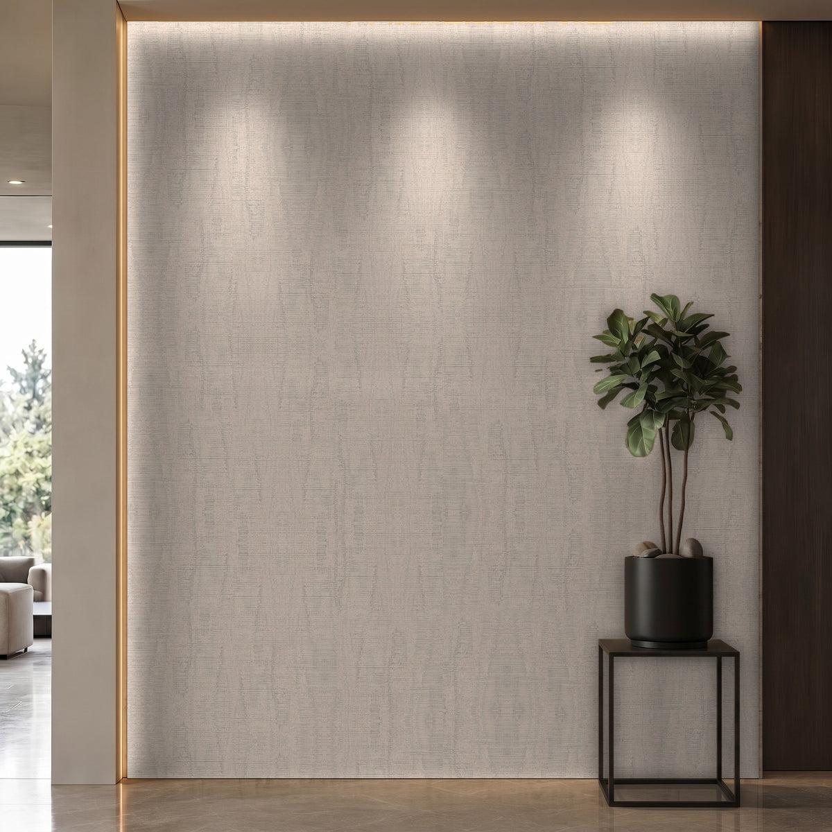 Bodaq W882 Burl interior film rendered on a feature wall