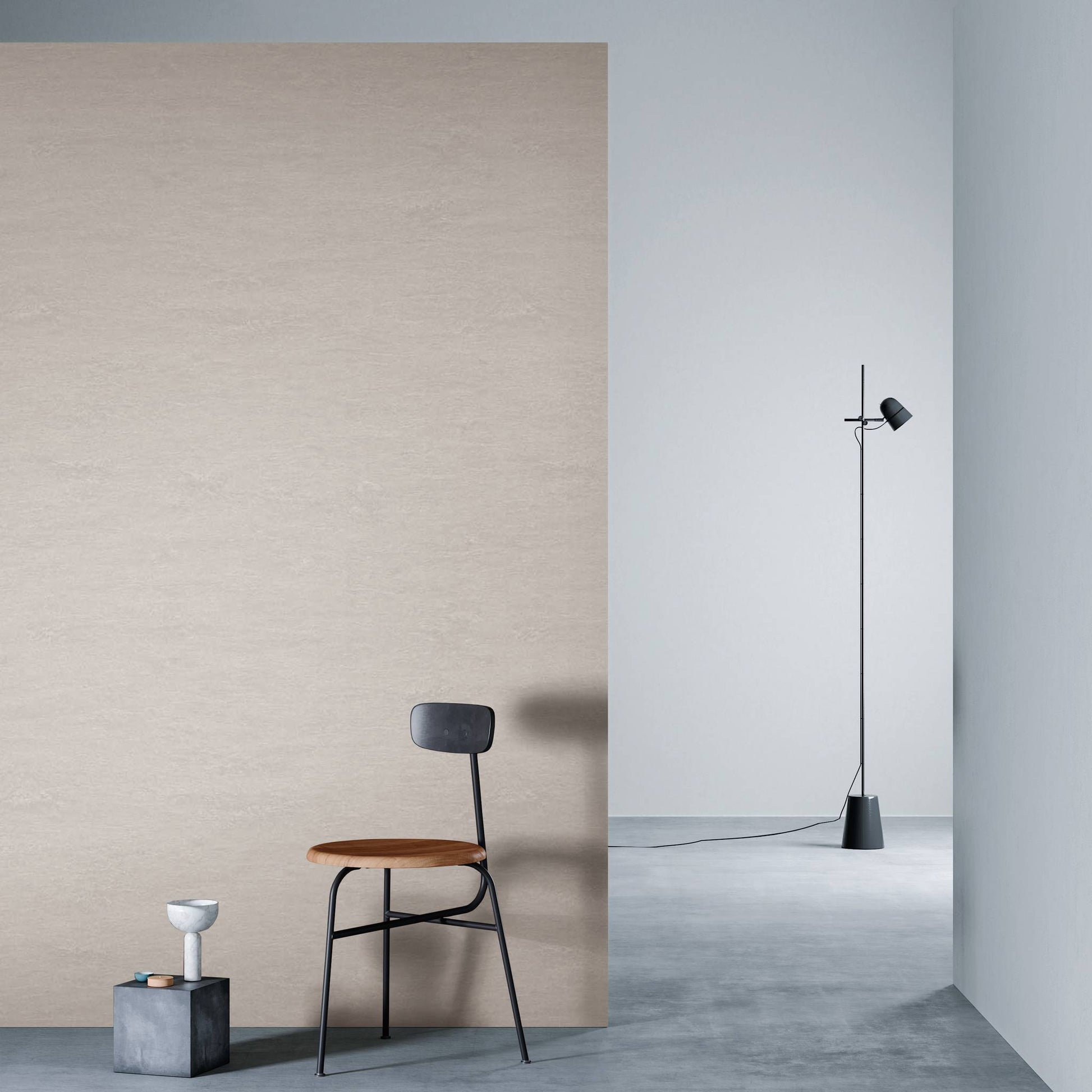 3M DI-NOC Earth/Stone Abrasion Resistant AE-1632AR architectural film installed in room scene