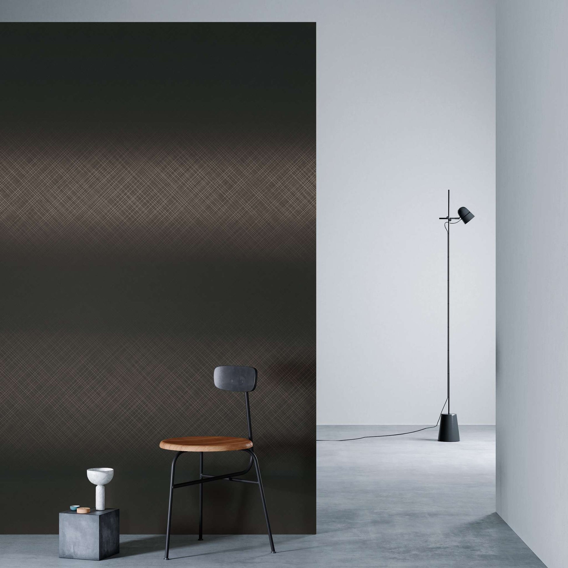 3M DI-NOC Cross Hairline Abrasion Resistant CH-1631AR architectural film installed in room scene