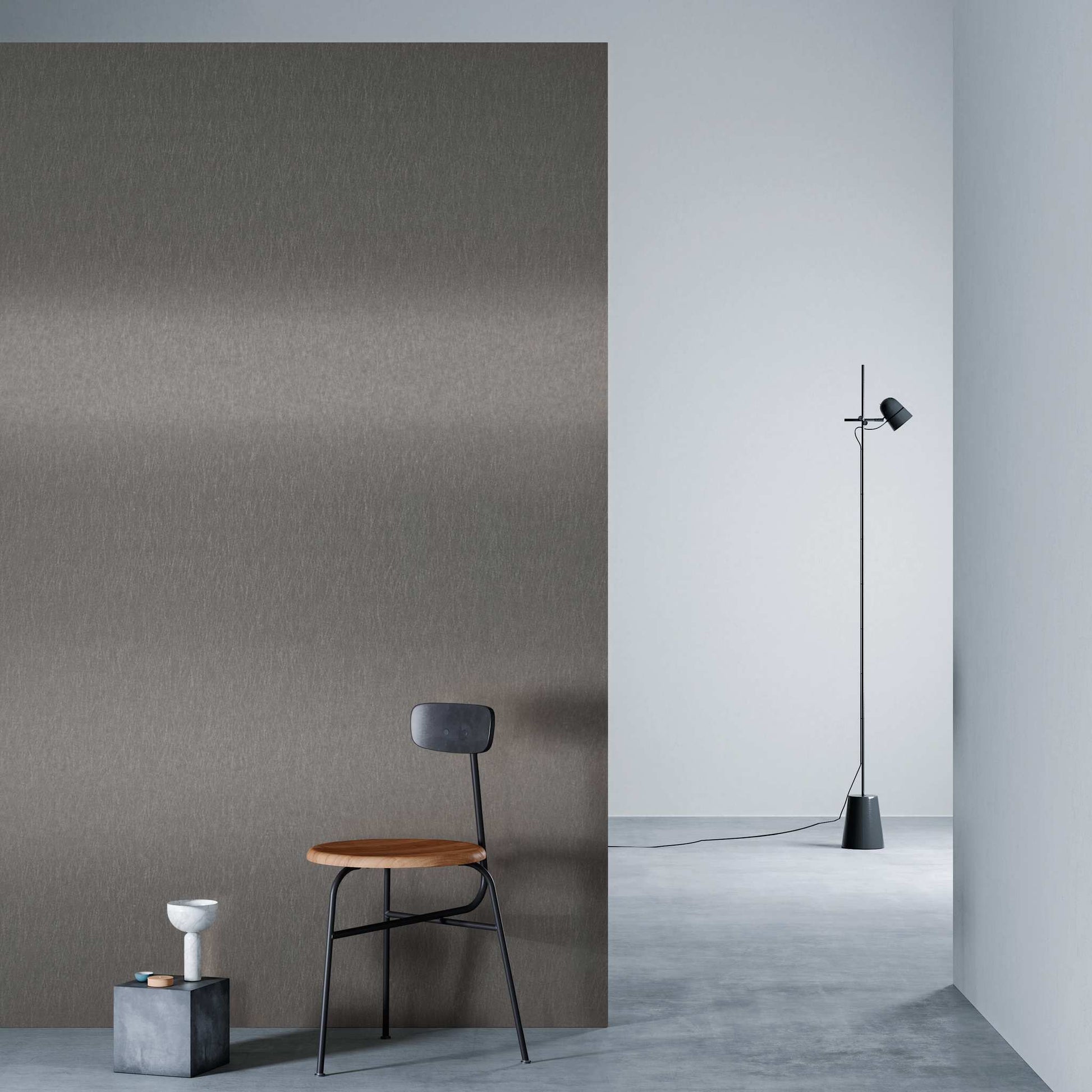 3M DI-NOC Metallic Abrasion Resistant ME-2293AR architectural film installed in room scene