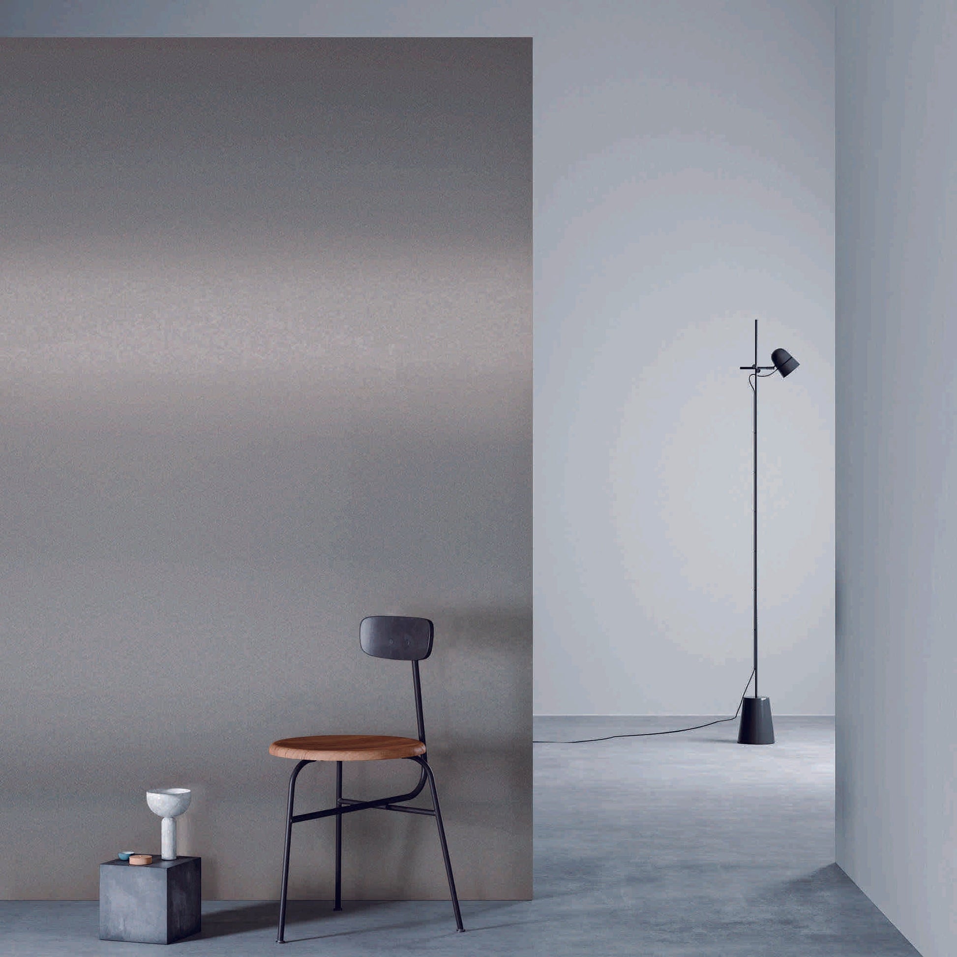 3M DI-NOC Metallic Abrasion Resistant ME-432AR architectural film installed in room scene