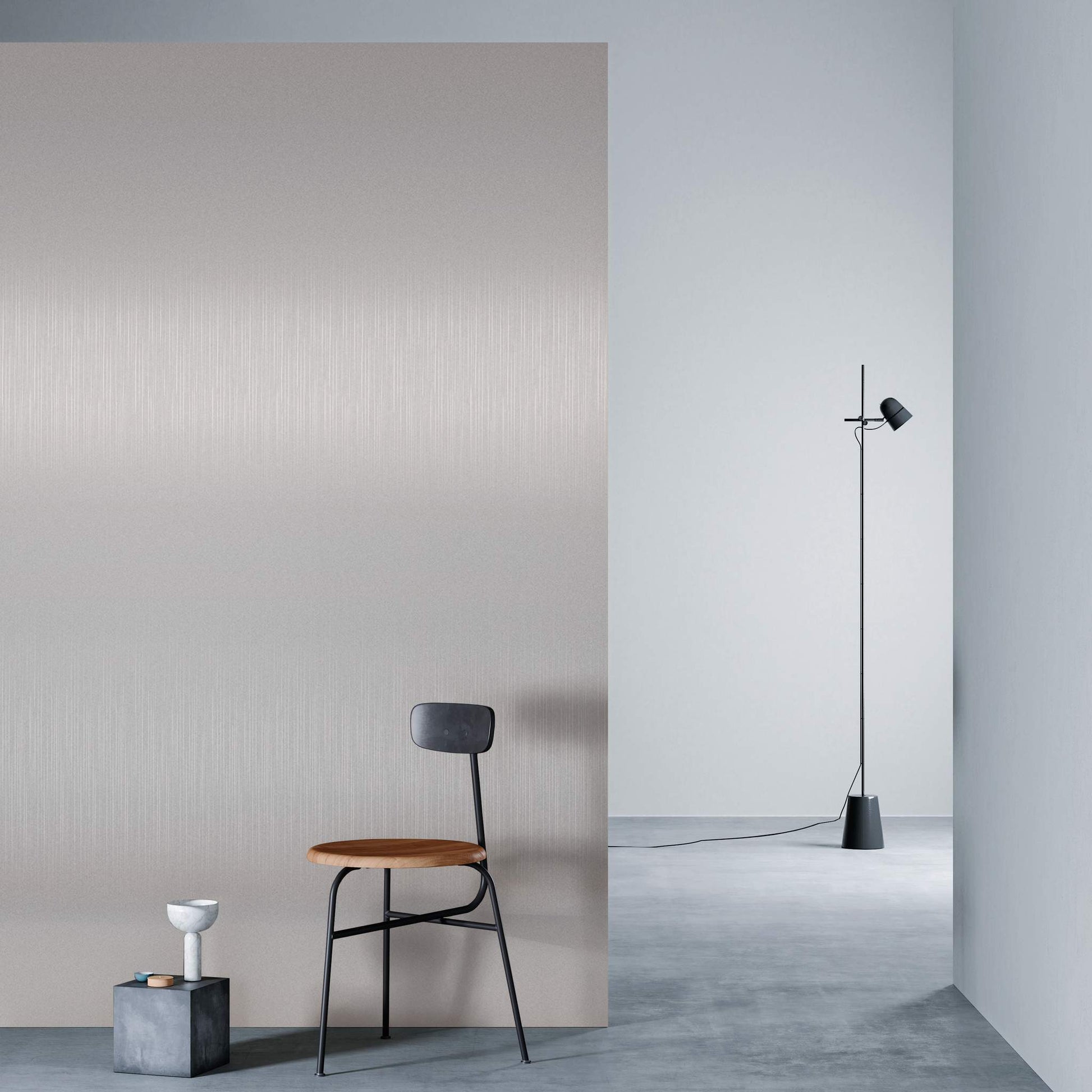 3M DI-NOC Metallic Abrasion Resistant ME-904AR architectural film installed in room scene