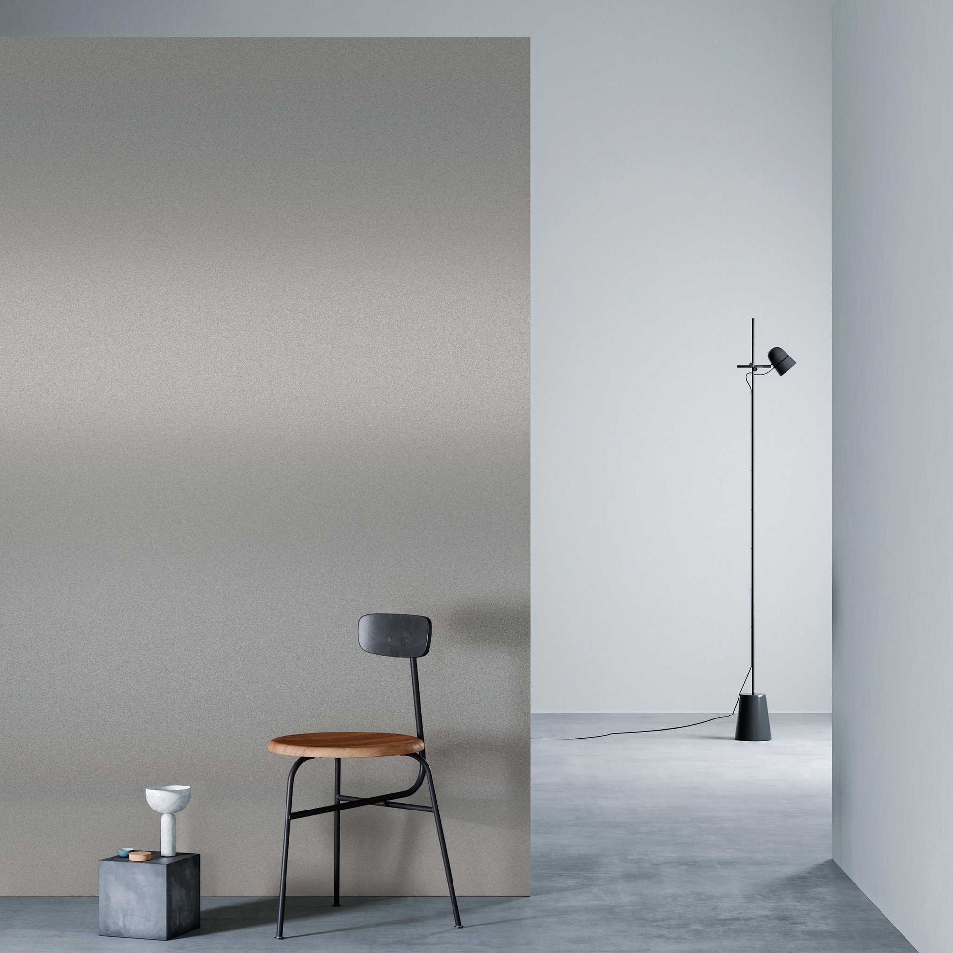 3M DI-NOC Metallic Abrasion Resistant PA-045AR architectural film installed in room scene