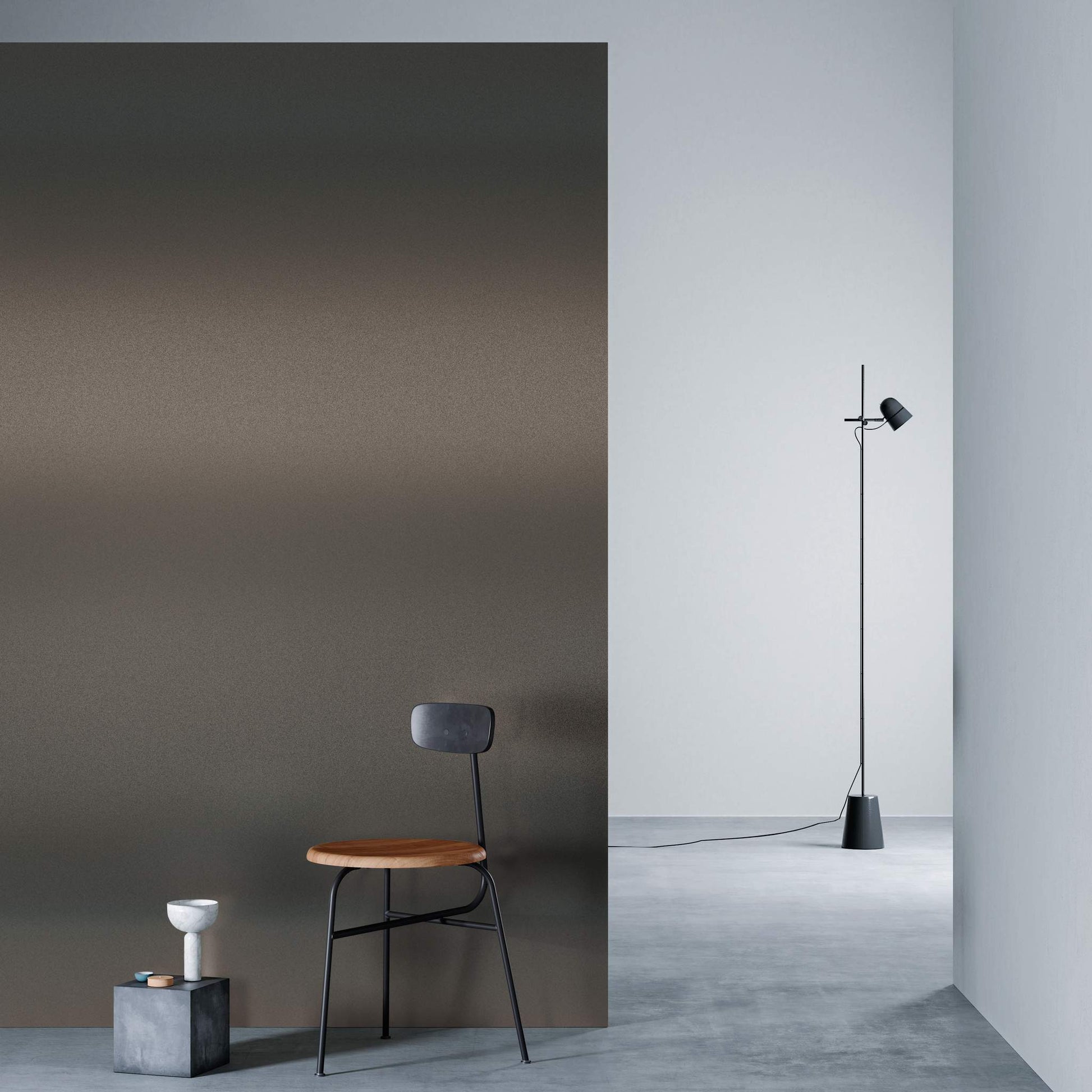 3M DI-NOC Metallic Abrasion Resistant PA-187AR architectural film installed in room scene