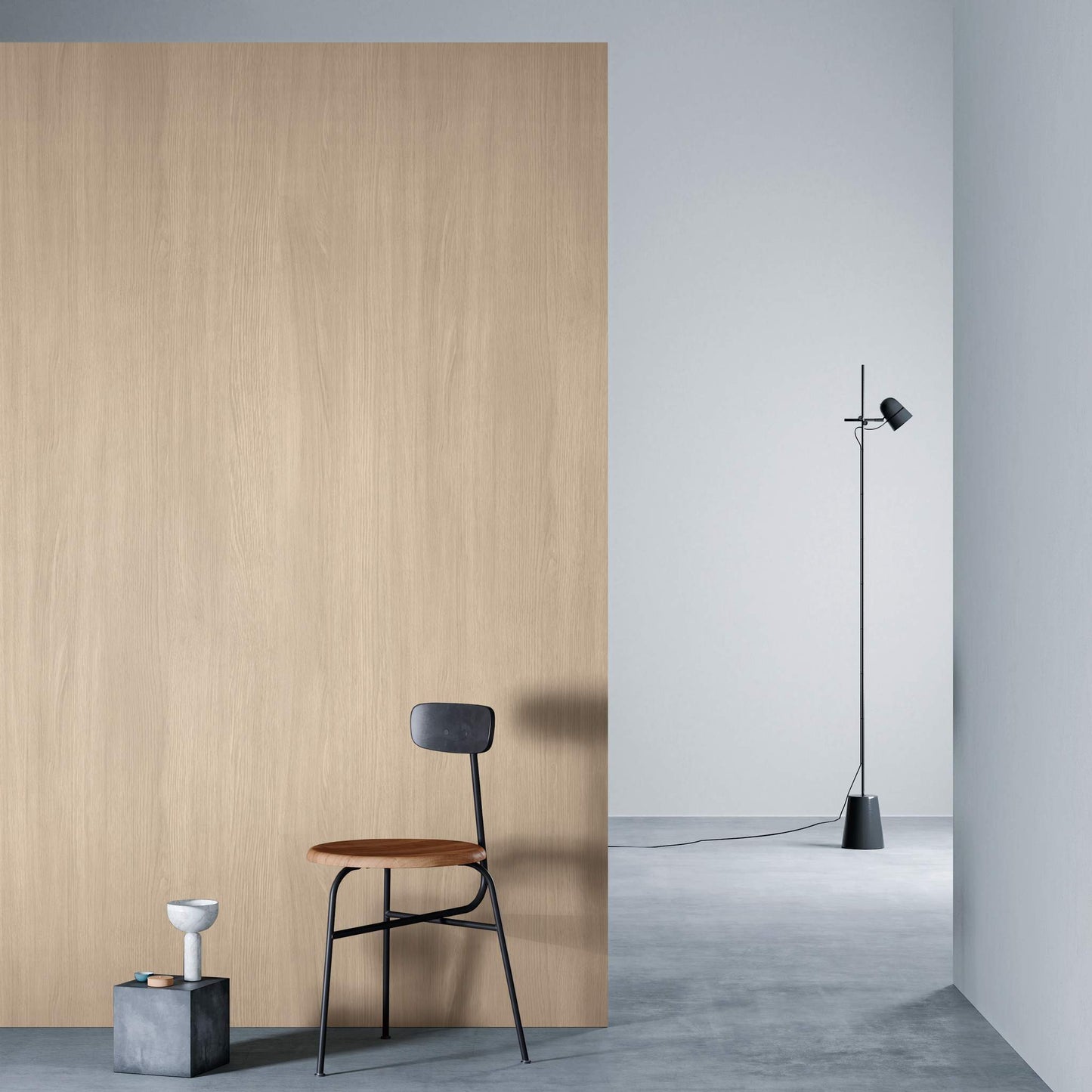 3M DI-NOC Dry Wood Matte DW-2199MT architectural film installed in room scene