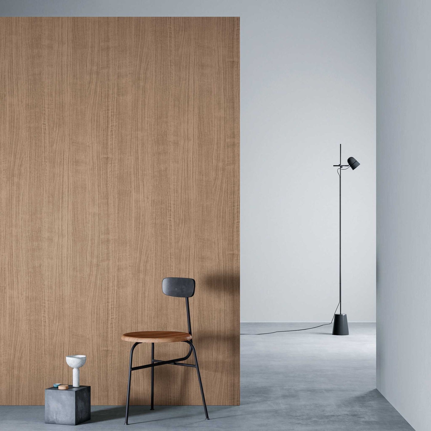 3M DI-NOC Dry Wood Matte DW-2203MT architectural film installed in room scene