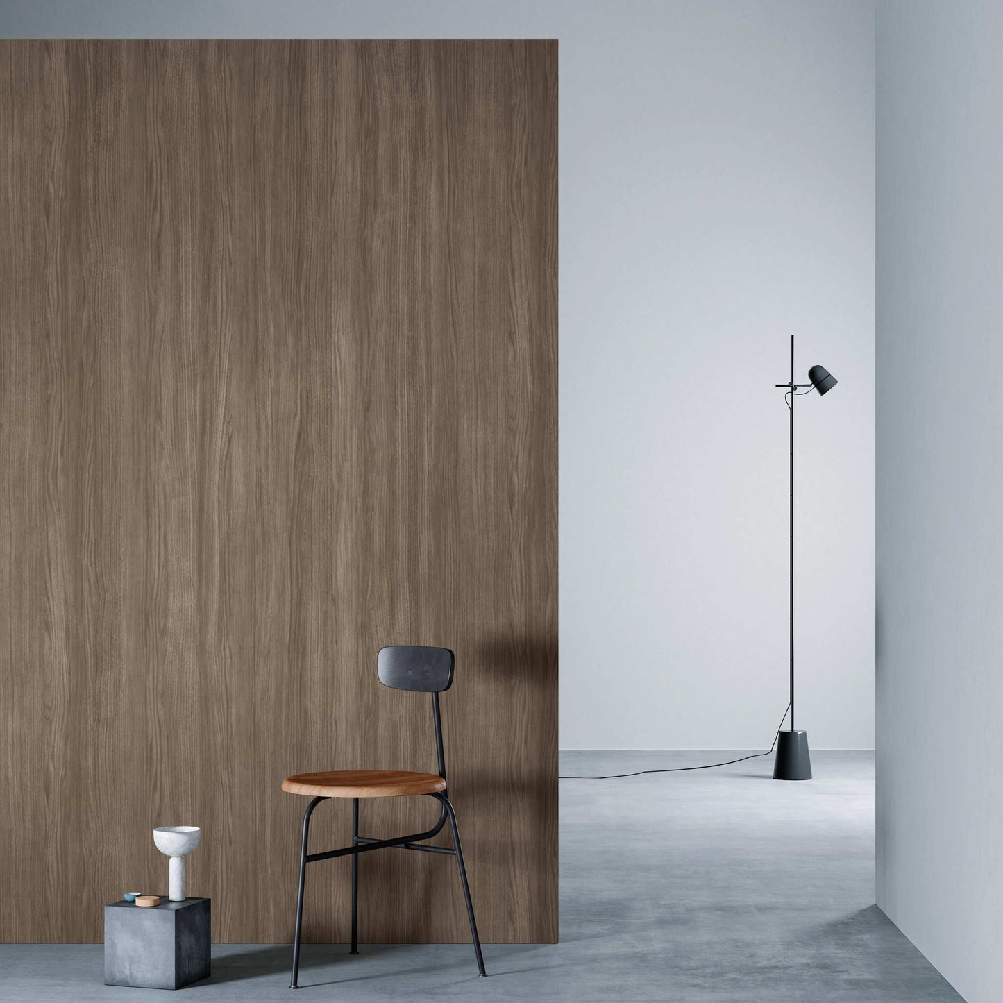 3M DI-NOC Dry Wood Matte DW-2221MT architectural film installed in room scene