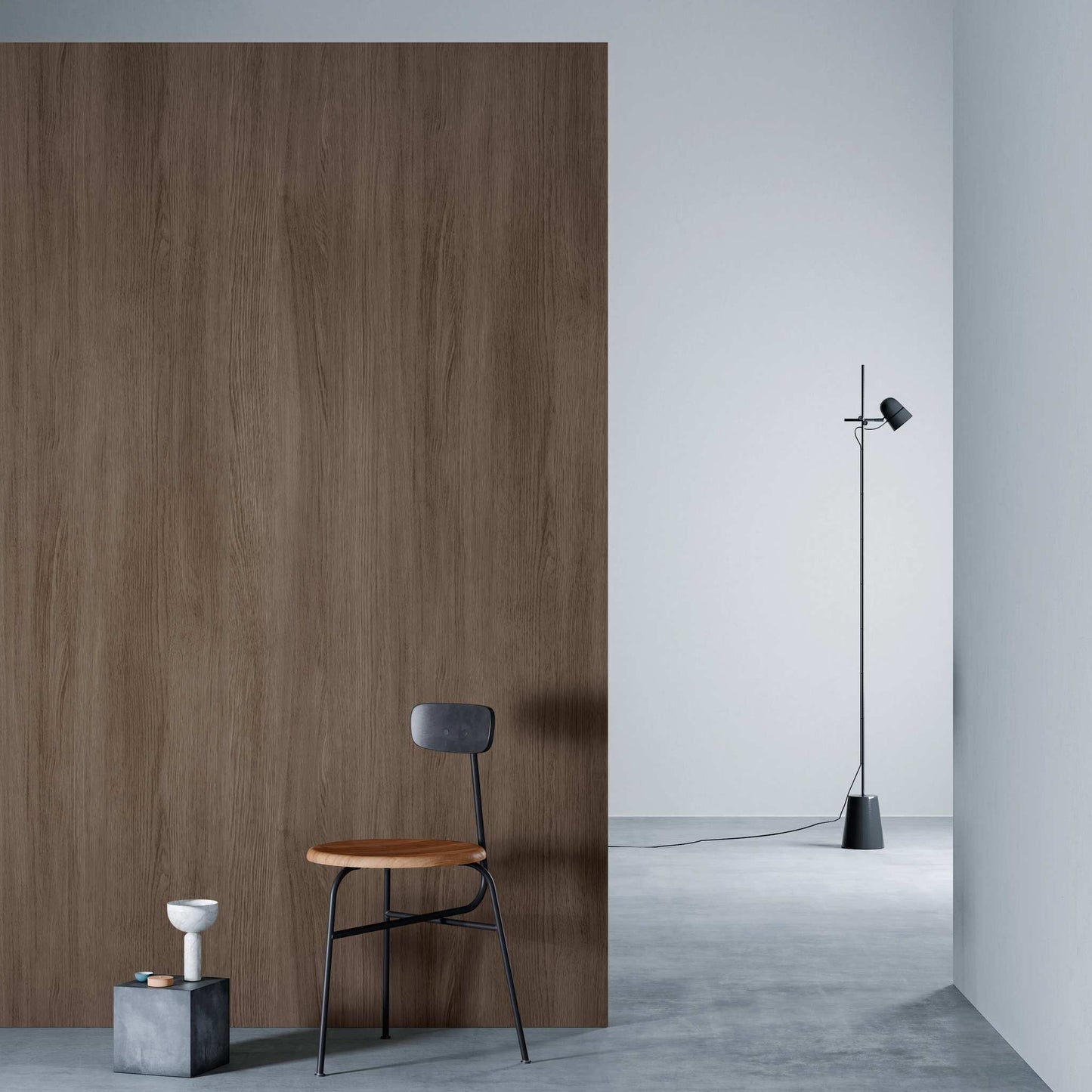 3M DI-NOC Dry Wood Matte DW-2225MT architectural film installed in room scene