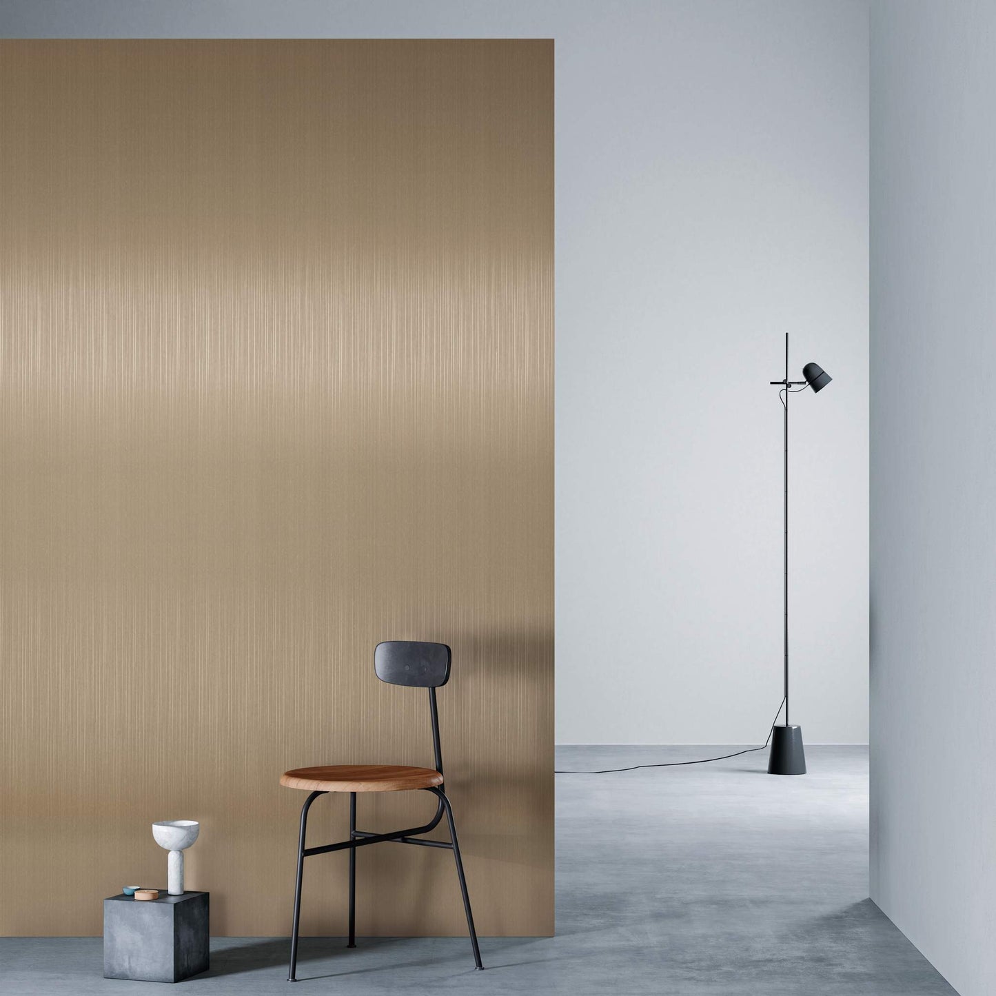 3M DI-NOC Metallic ME-1223 architectural film installed in room scene