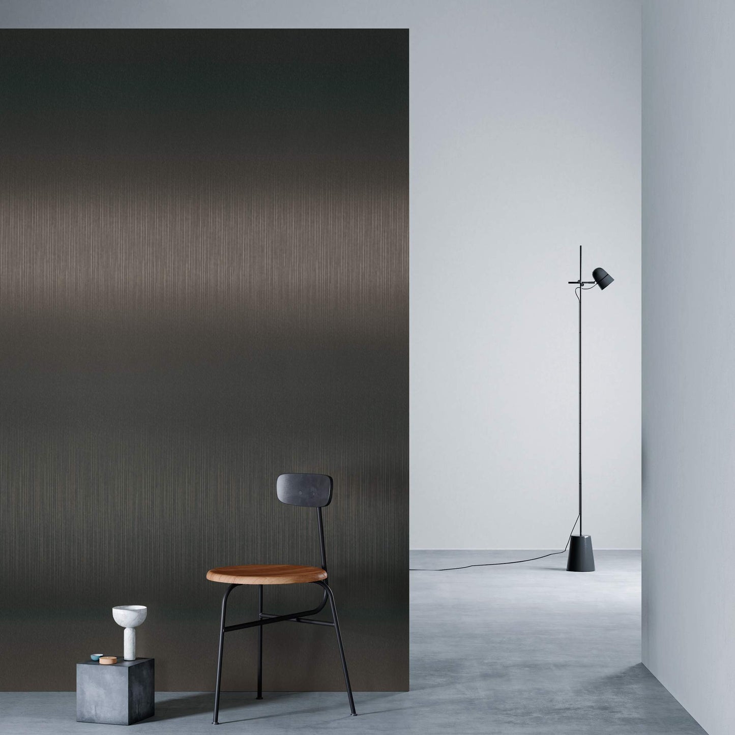 3M DI-NOC Metallic ME-1685 architectural film installed in room scene