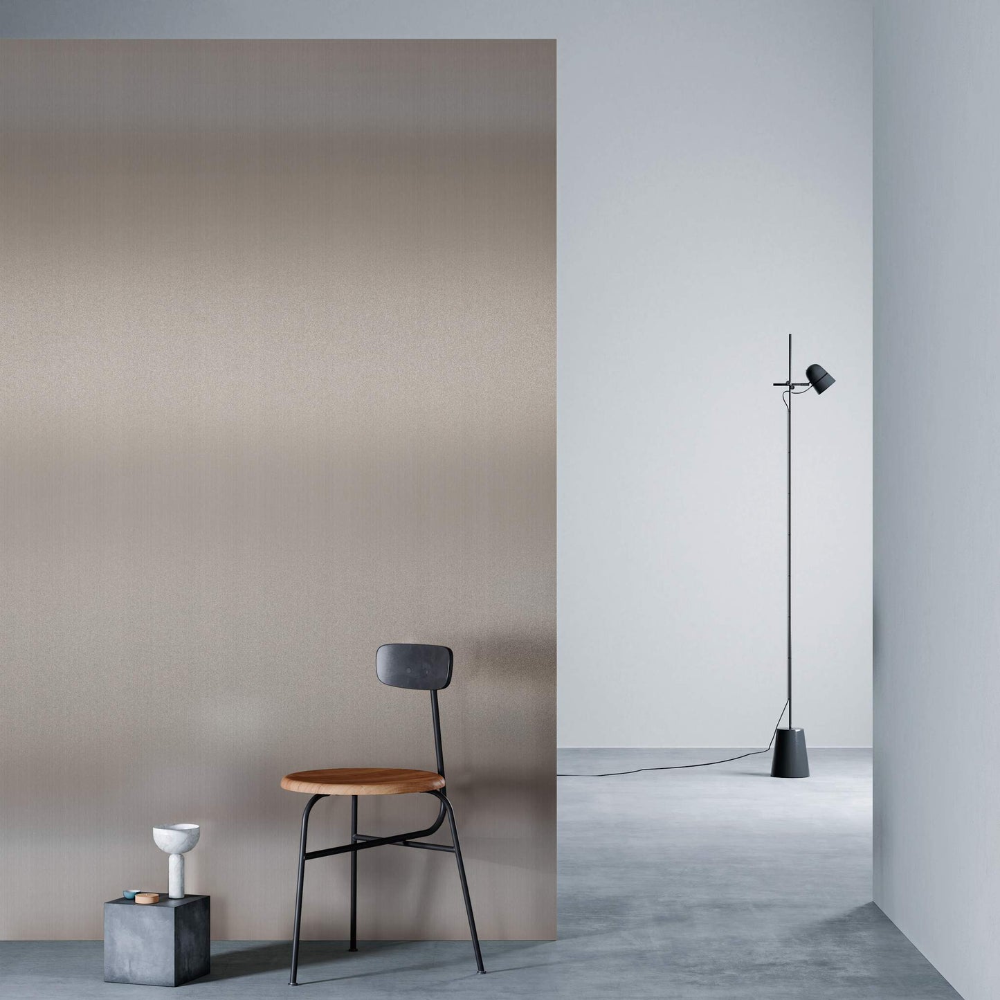 3M DI-NOC Metallic ME-1716 architectural film installed in room scene