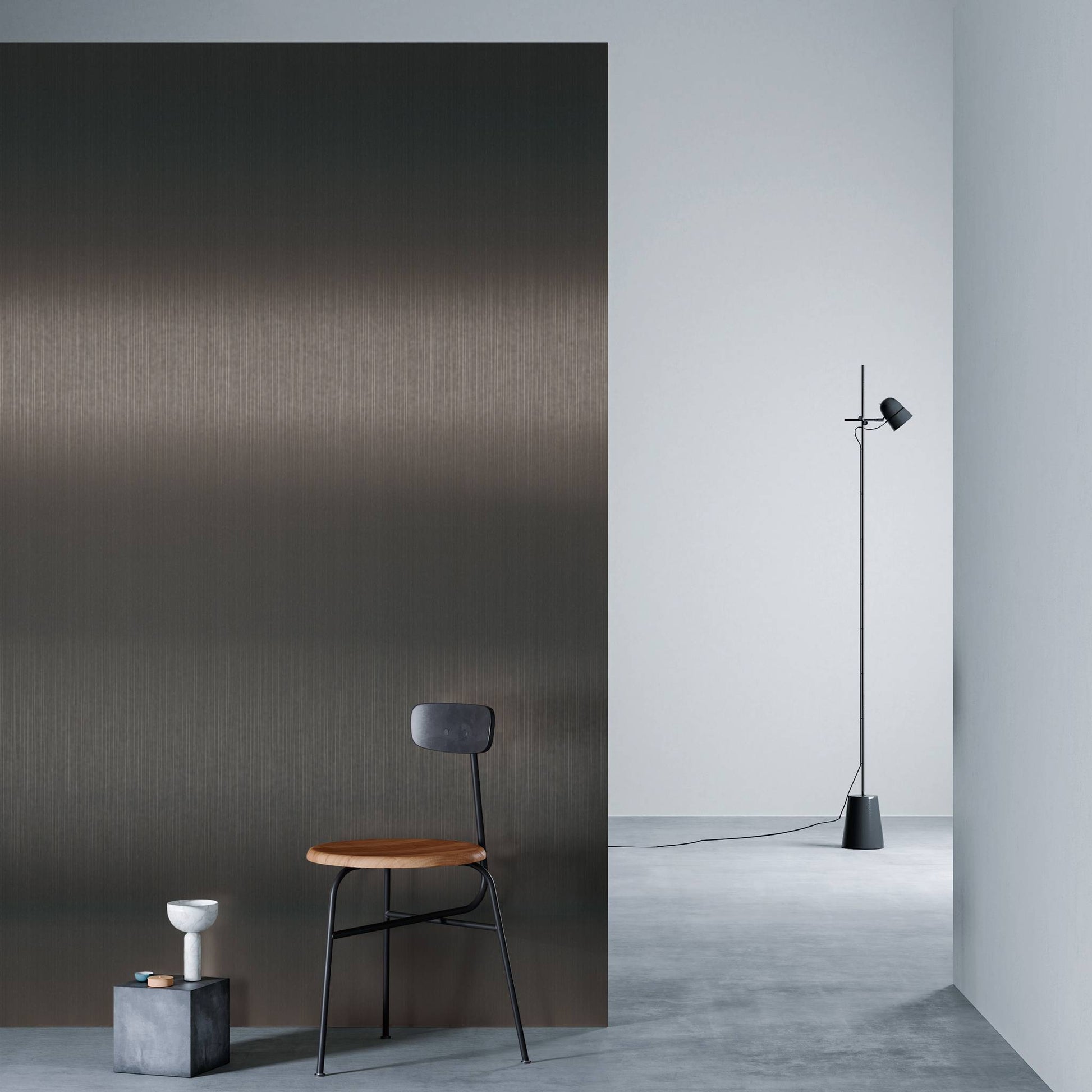 3M DI-NOC Metallic ME-379 architectural film installed in room scene