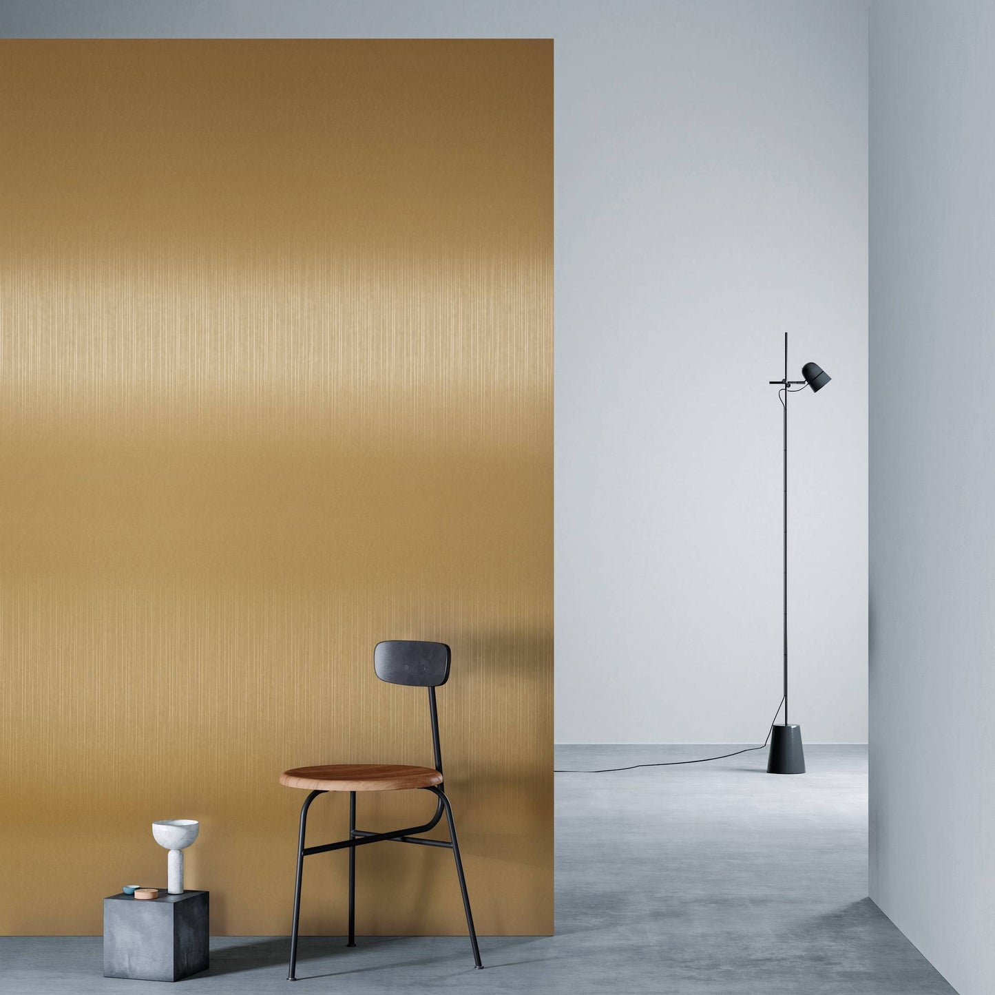 3M DI-NOC Metallic ME-486 architectural film installed in room scene