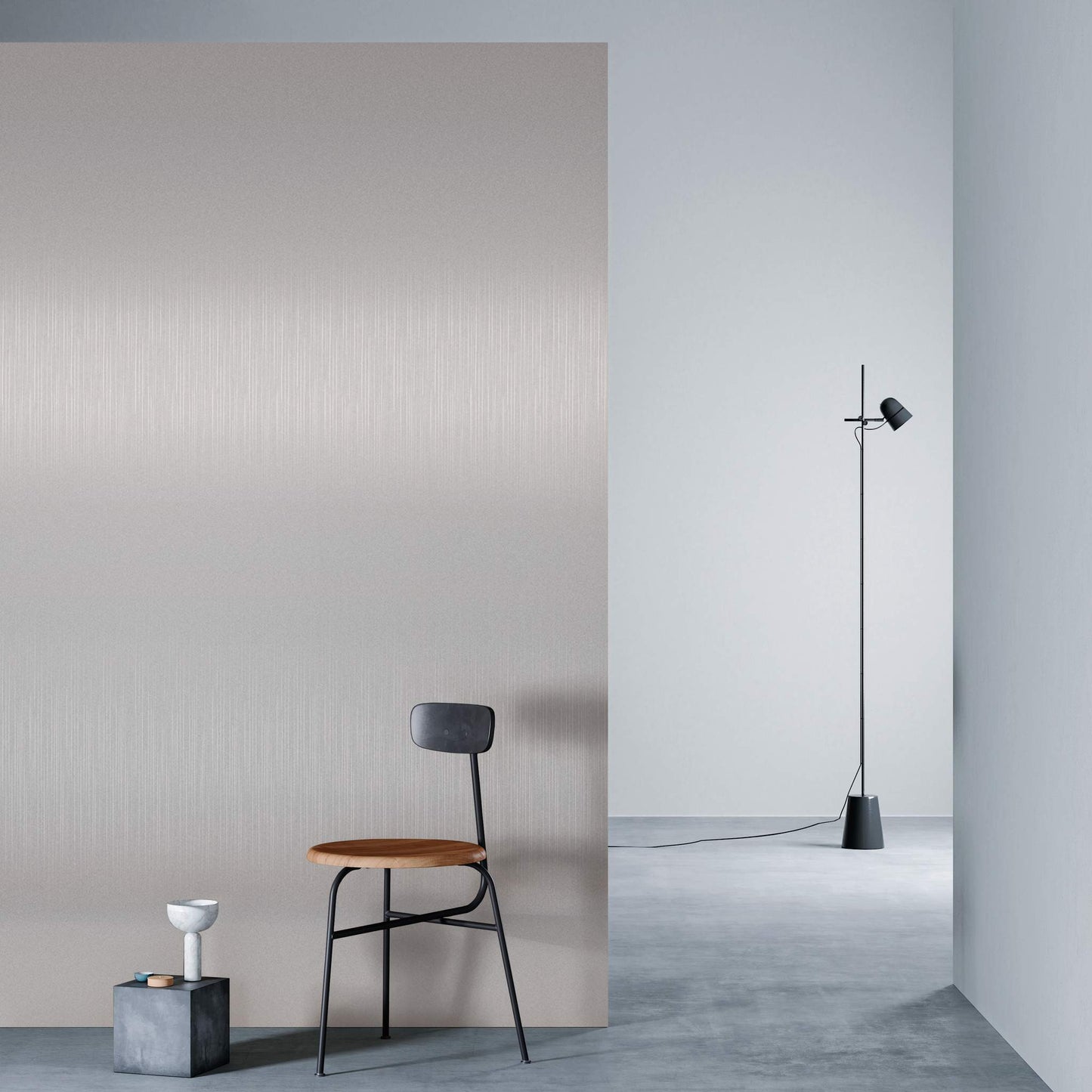 3M DI-NOC Metallic ME-904 architectural film installed in room scene
