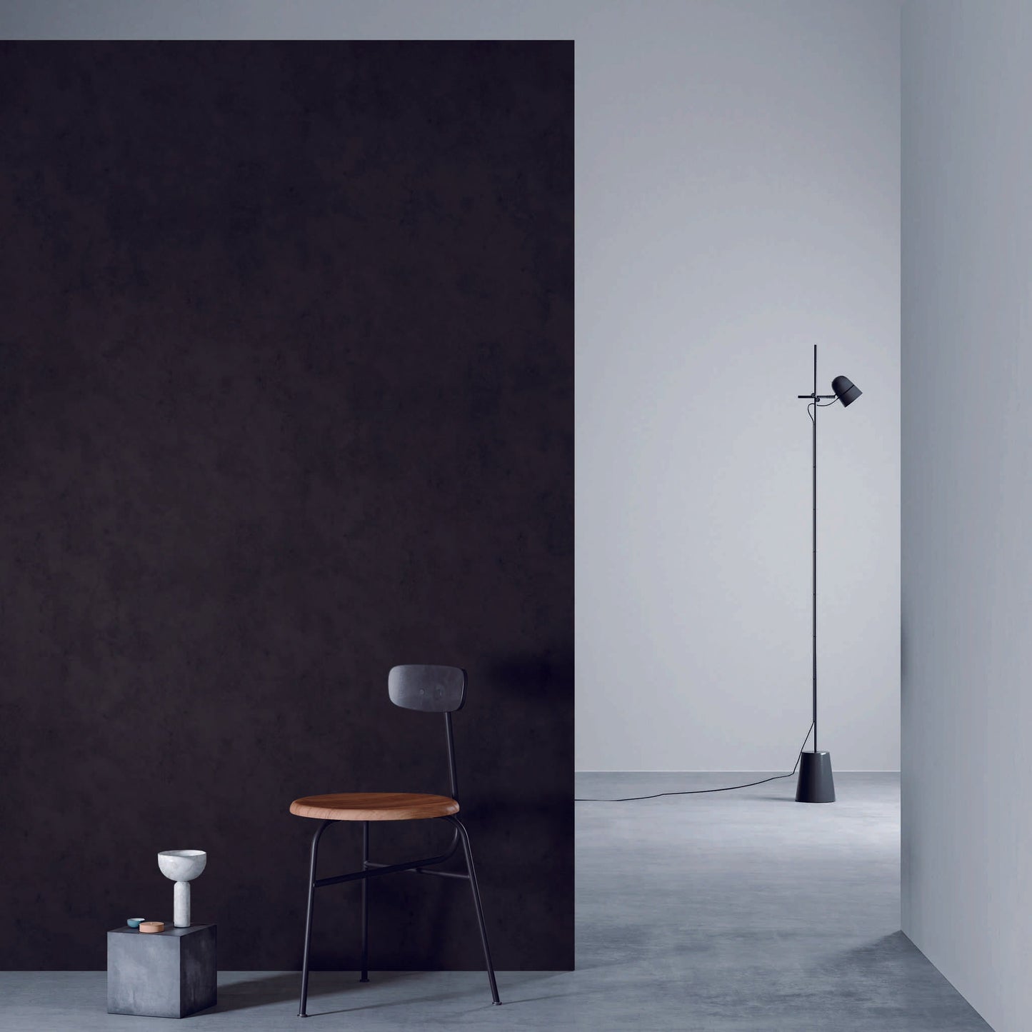 3M DI-NOC Aged Metal RT-1827 architectural film installed in room scene