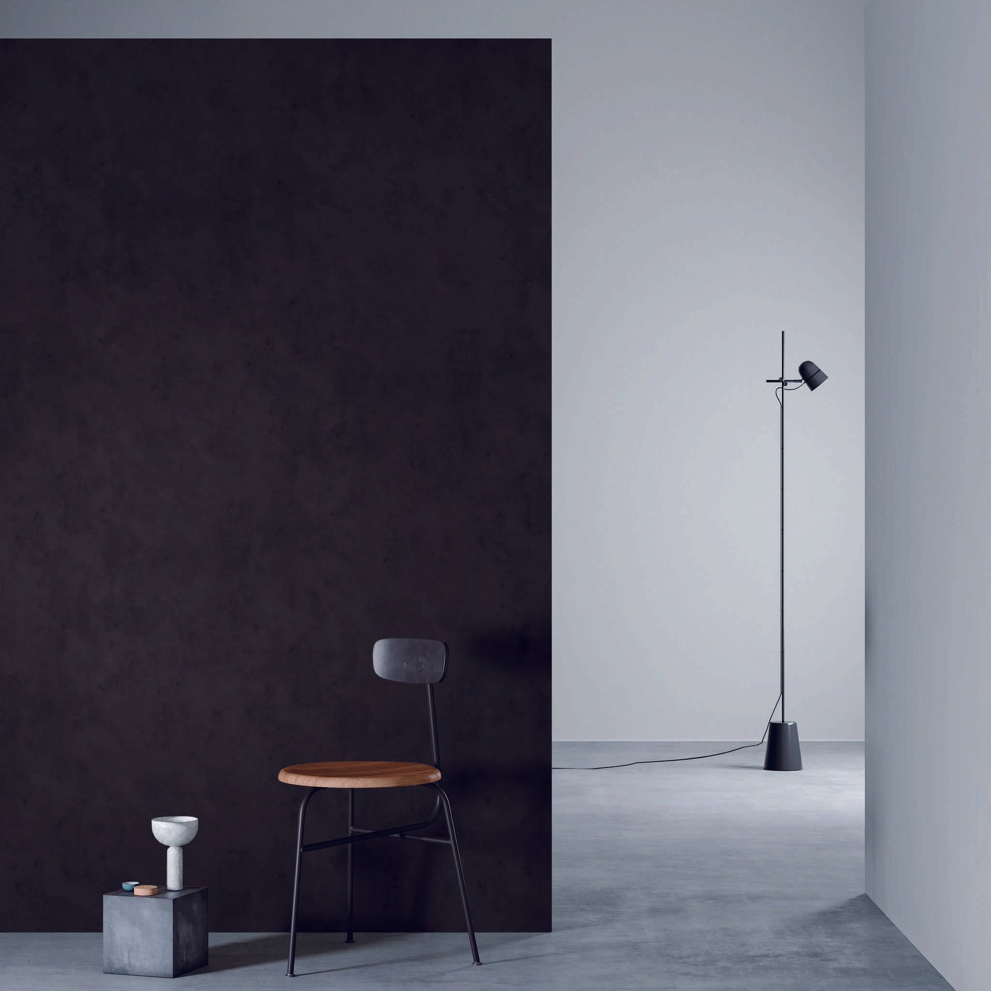 3M DI-NOC Aged Metal RT-1827 architectural film installed in room scene