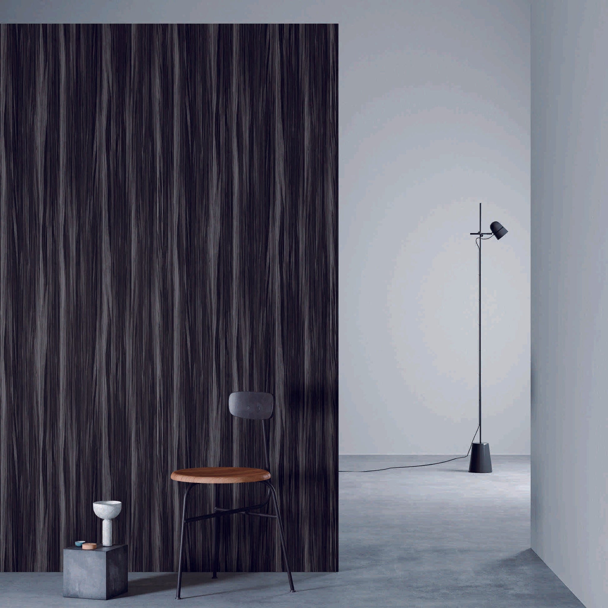 3M DI-NOC Metallic Wood MW-1419 architectural film installed in room scene
