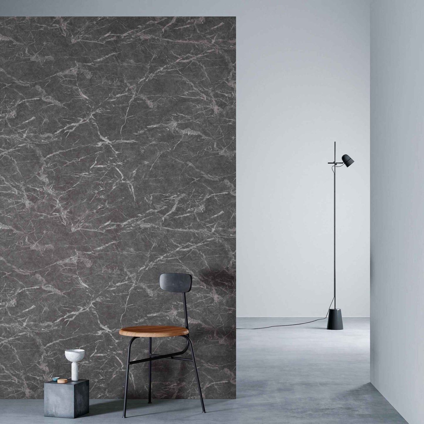 3M DI-NOC Stone ST-1586 architectural film installed in room scene