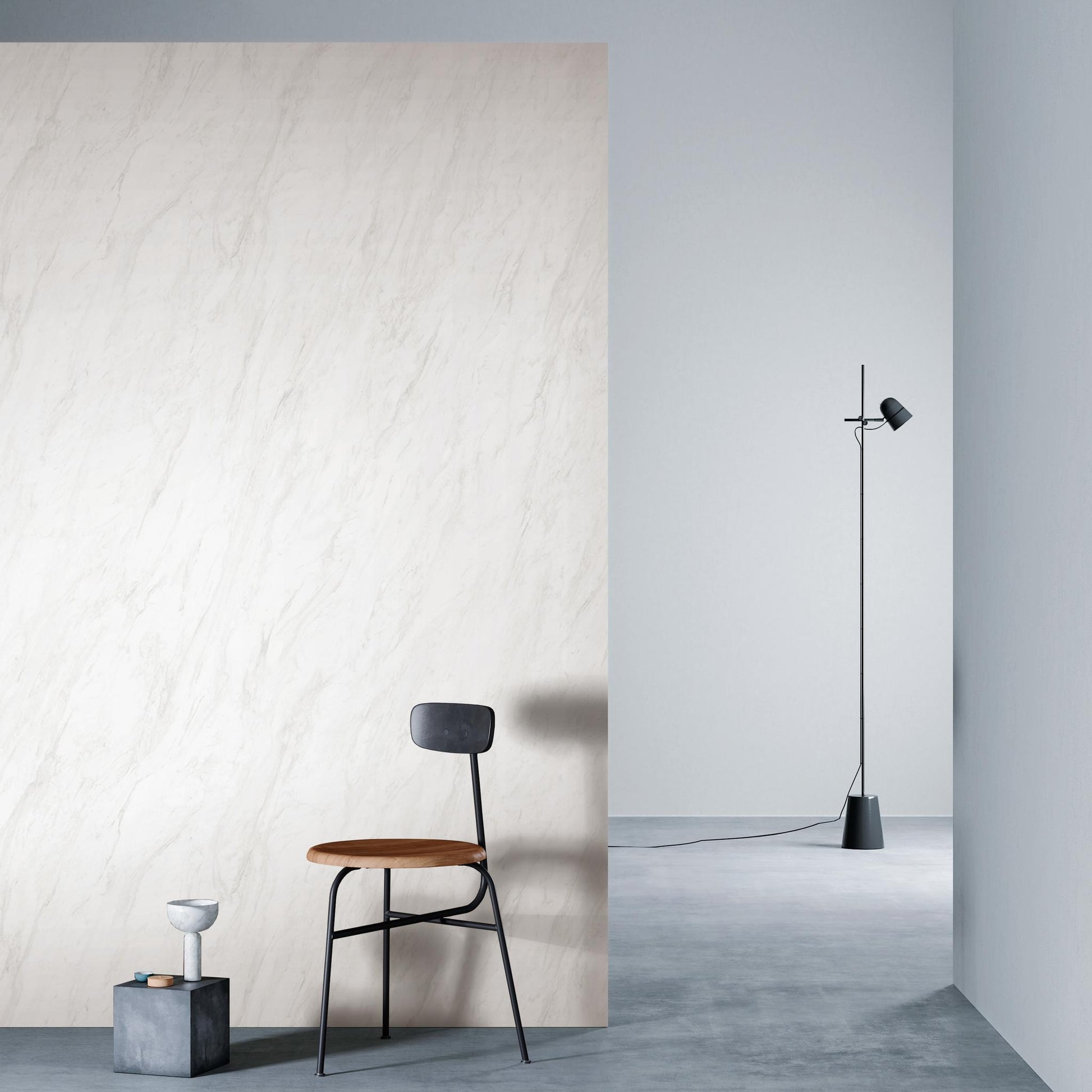 3M DI-NOC Stone ST-1831 architectural film installed in room scene