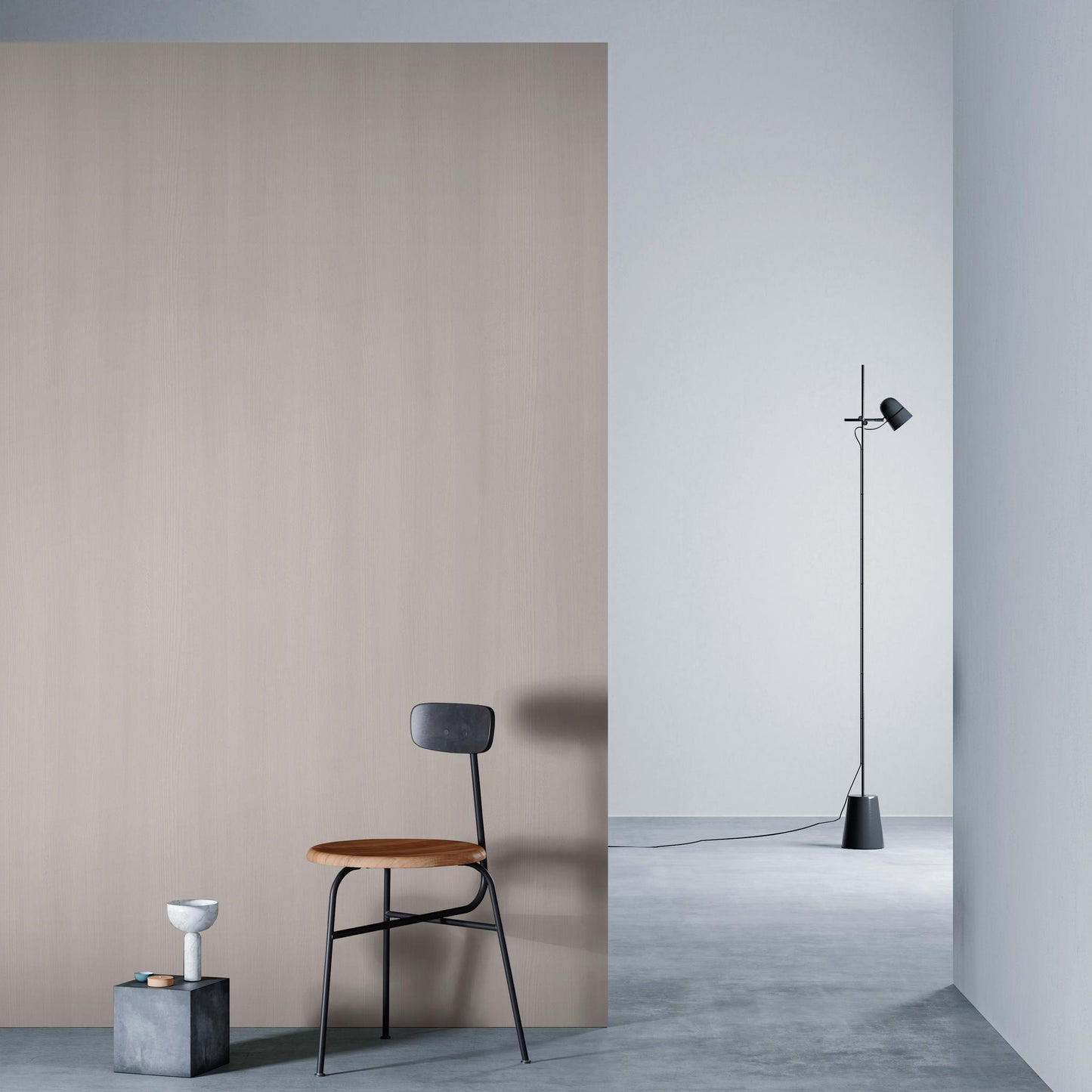 3M DI-NOC Wood Grain WG-1046 architectural film installed in room scene