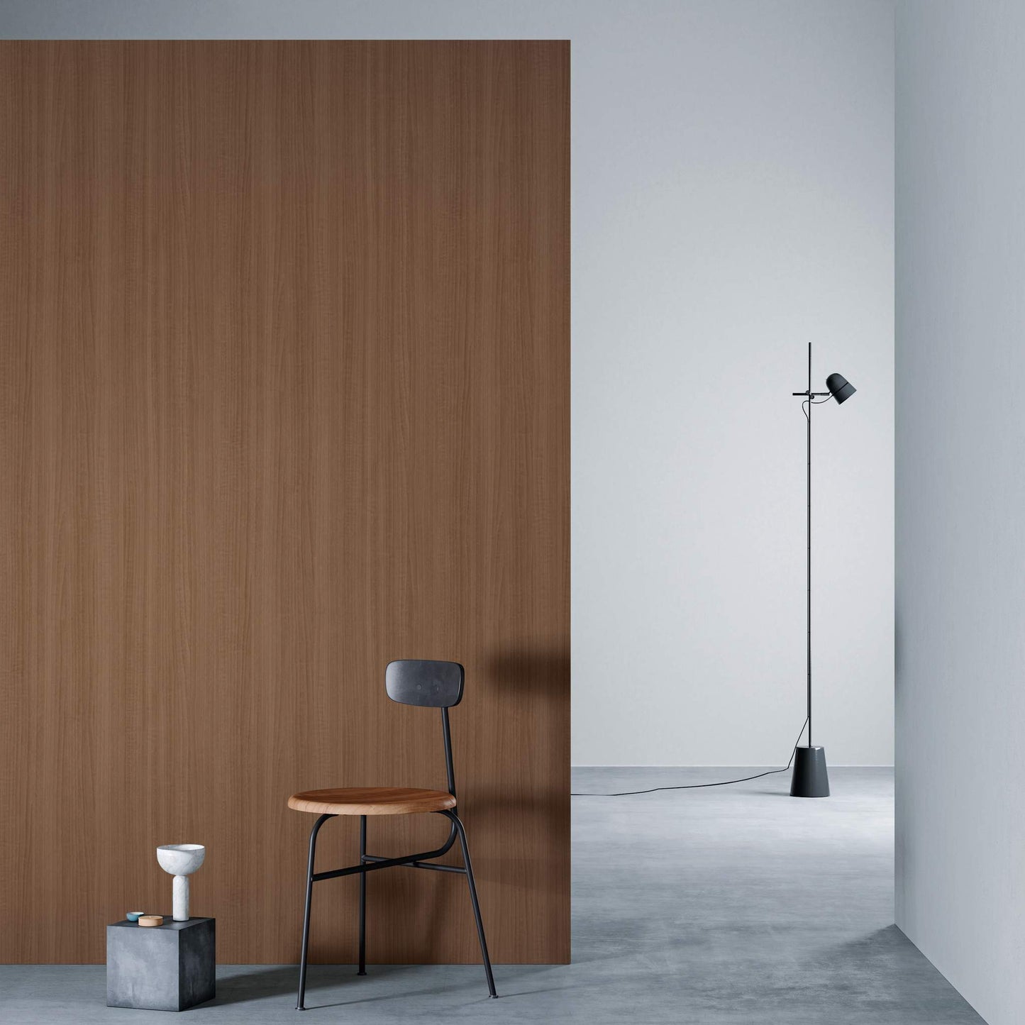 3M DI-NOC Wood Grain WG-1848 architectural film installed in room scene