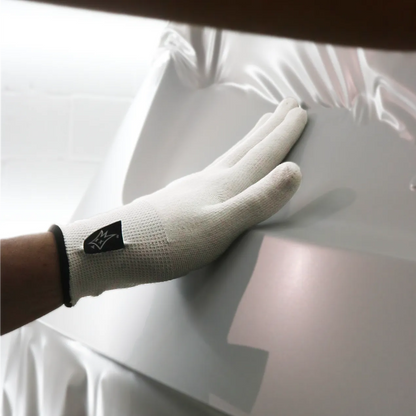 Off-Wrap Silk Touch  - Vinyl Wrap Gloves vinyl wrap glove - close-up detail view