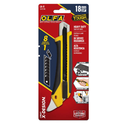 Olfa Fiberglass Utility Knife with Multi-Pick - LA-X vinyl wrap cutting tool - close-up detail view
