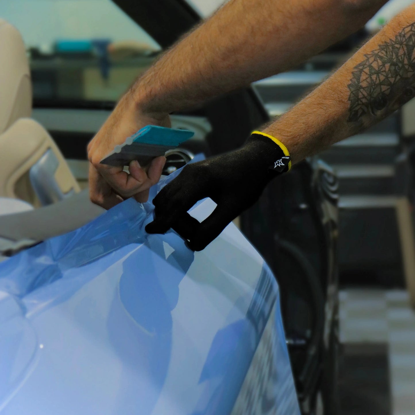Off-Wrap Shadow  - Vinyl Wrap Gloves vinyl wrap glove - additional view