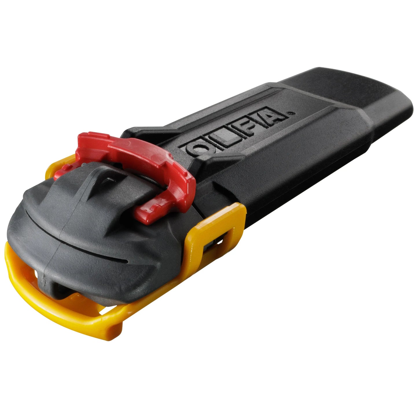 Olfa Slim Blade Disposal Case - DC-7 vinyl wrap cutting tool - close-up detail view