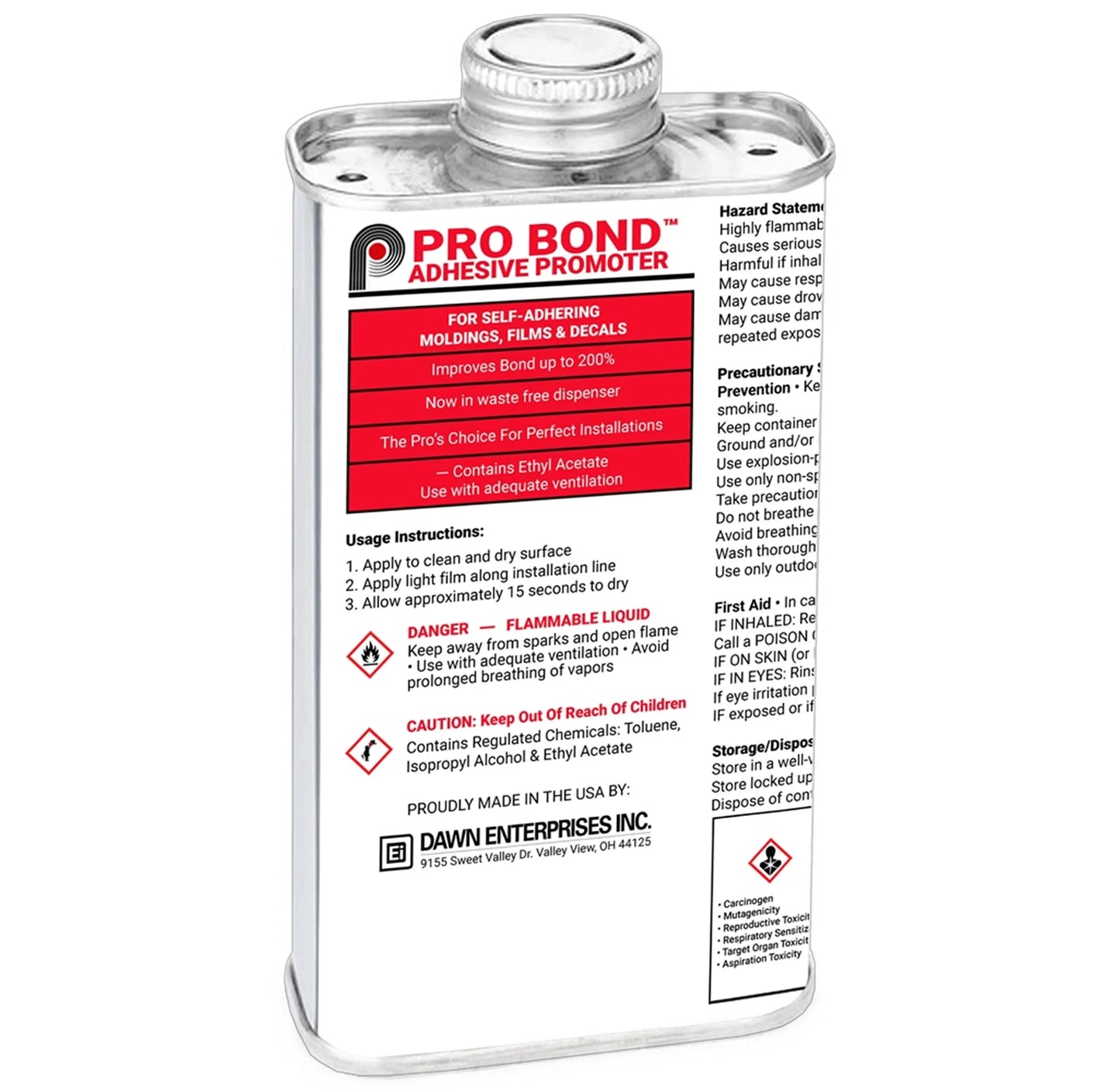Pro bond Adhesive Promoter adhesion promoter for vinyl wrap and architectural film - 8oz