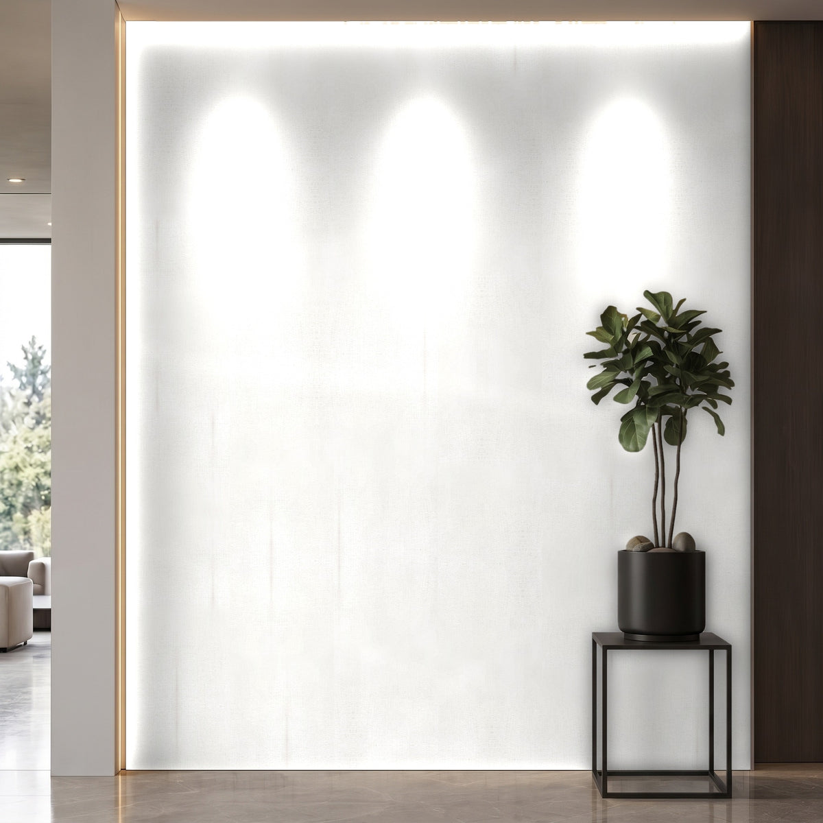 Bodaq LS104 interior film rendered on a feature wall